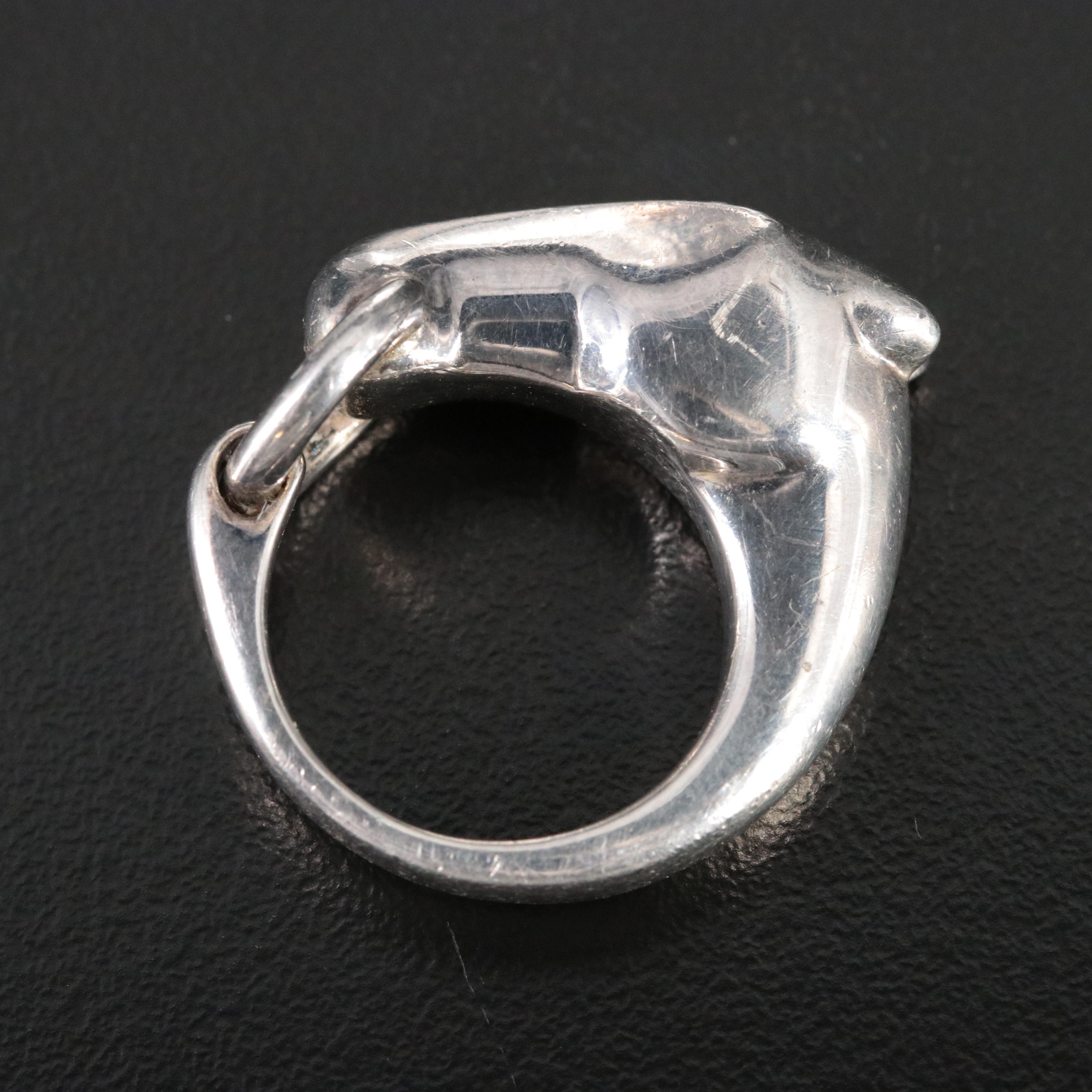 Hermès Galop Sterling Horse Head Ring