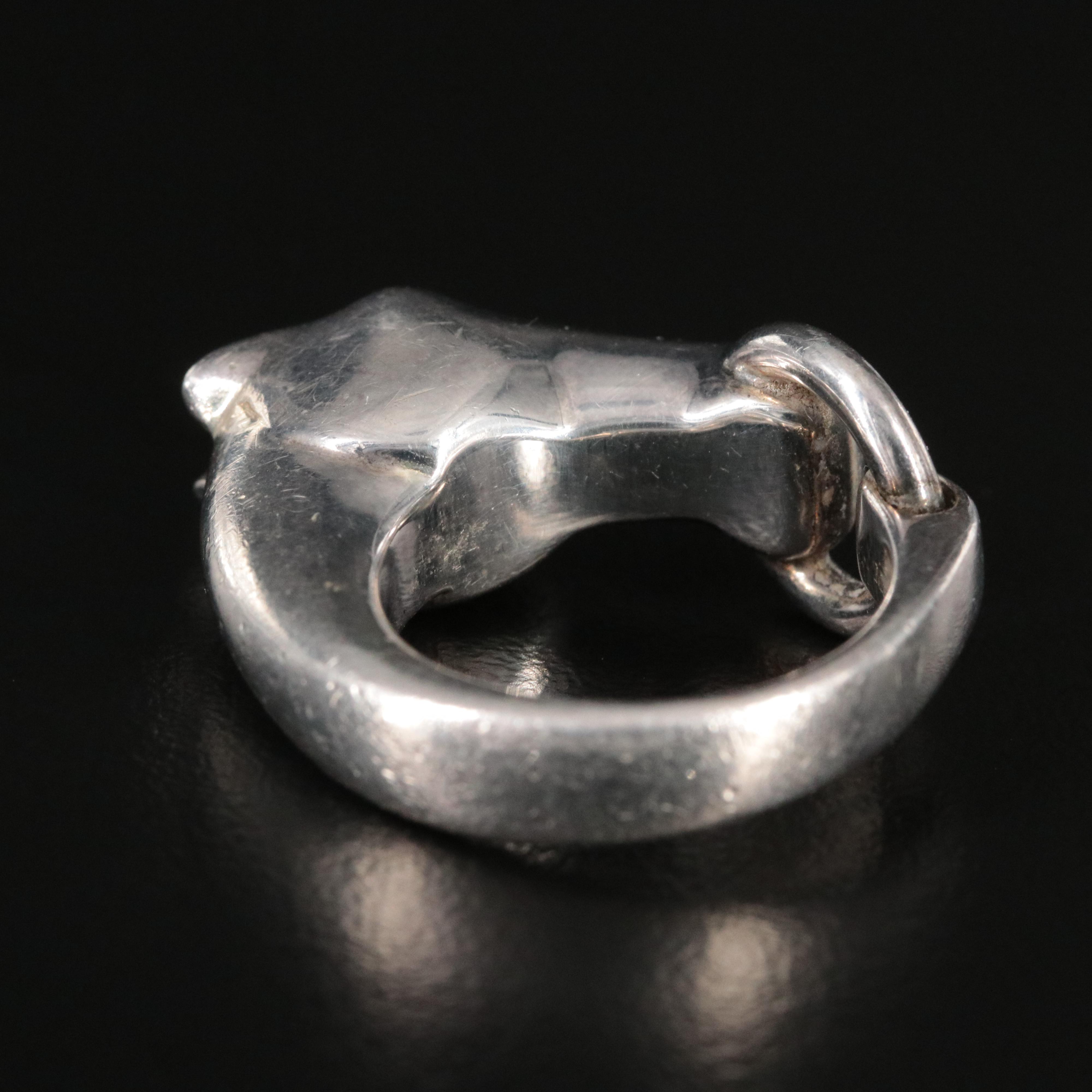 Hermès Galop Sterling Horse Head Ring
