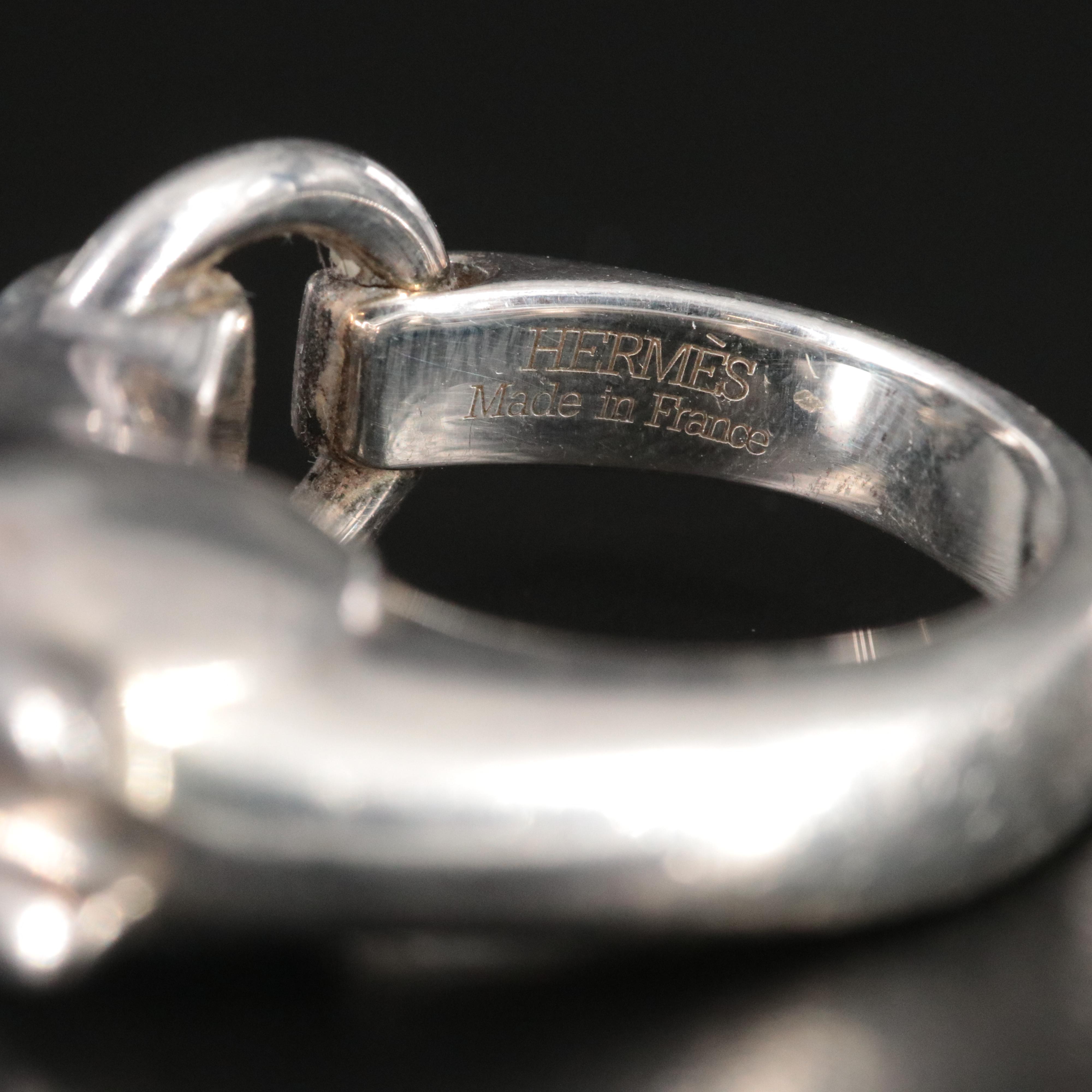 Hermès Galop Sterling Horse Head Ring