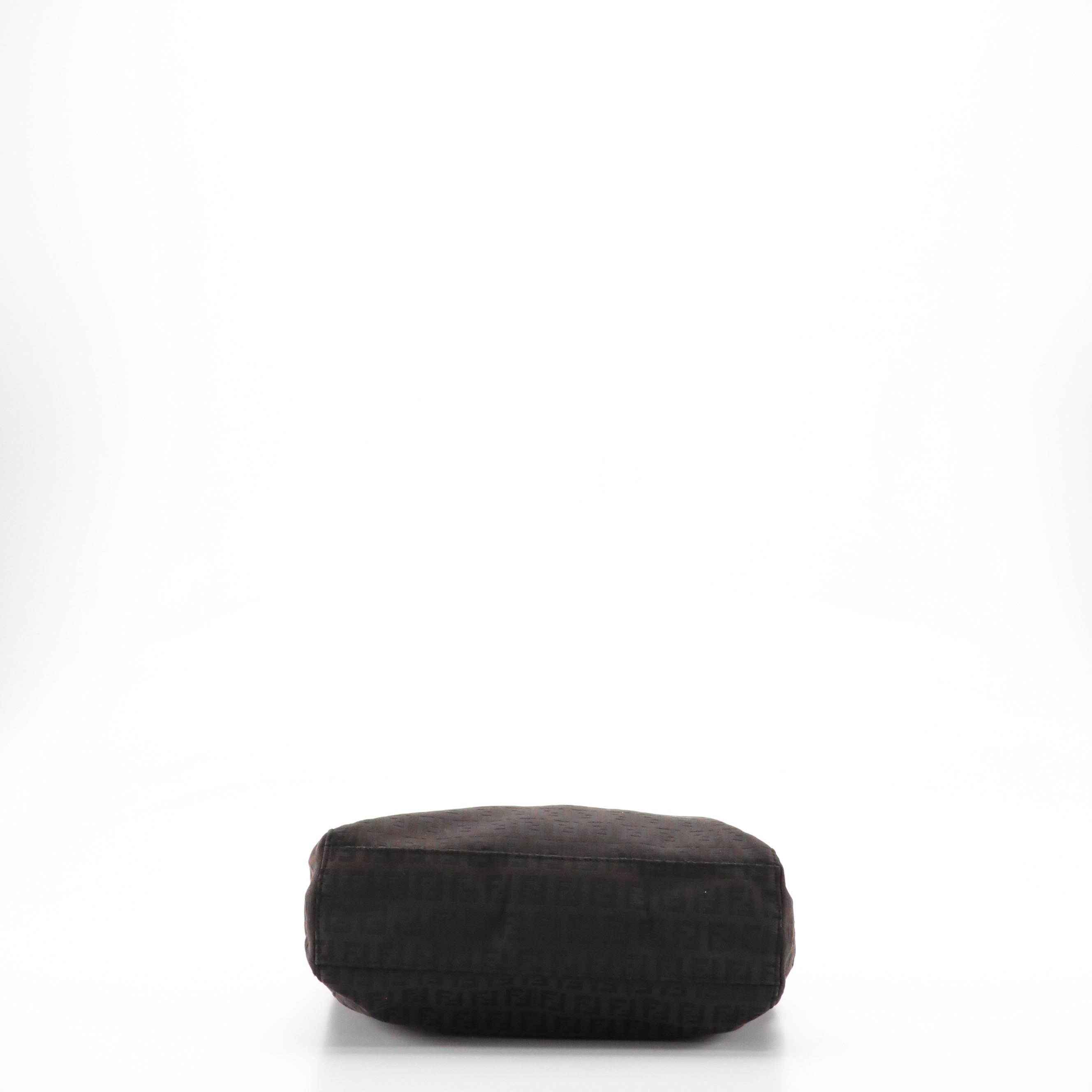 Fendi Vertical Shopper Tote in Zucchino Nylon Canvas and Leather Trim