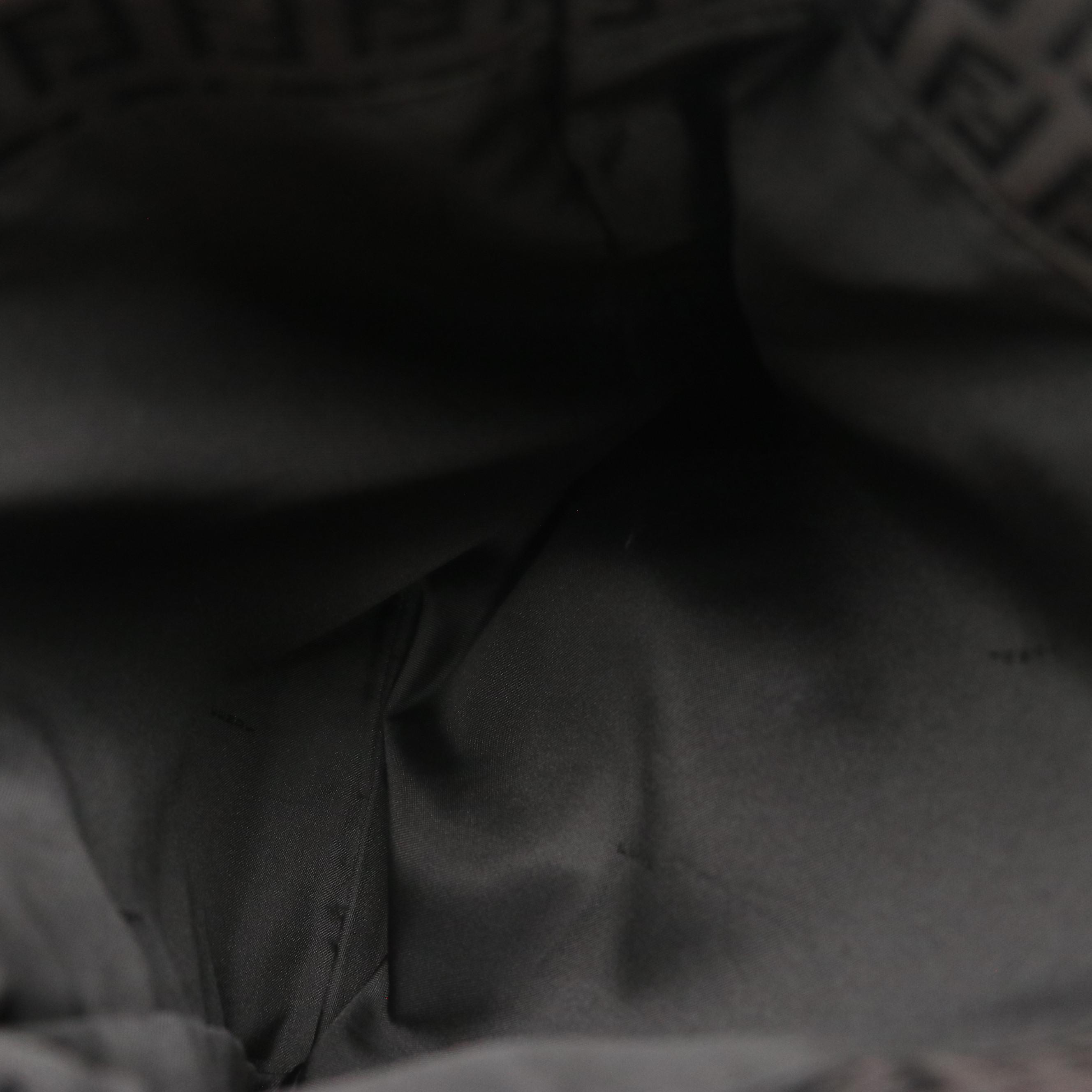 Fendi Vertical Shopper Tote in Zucchino Nylon Canvas and Leather Trim