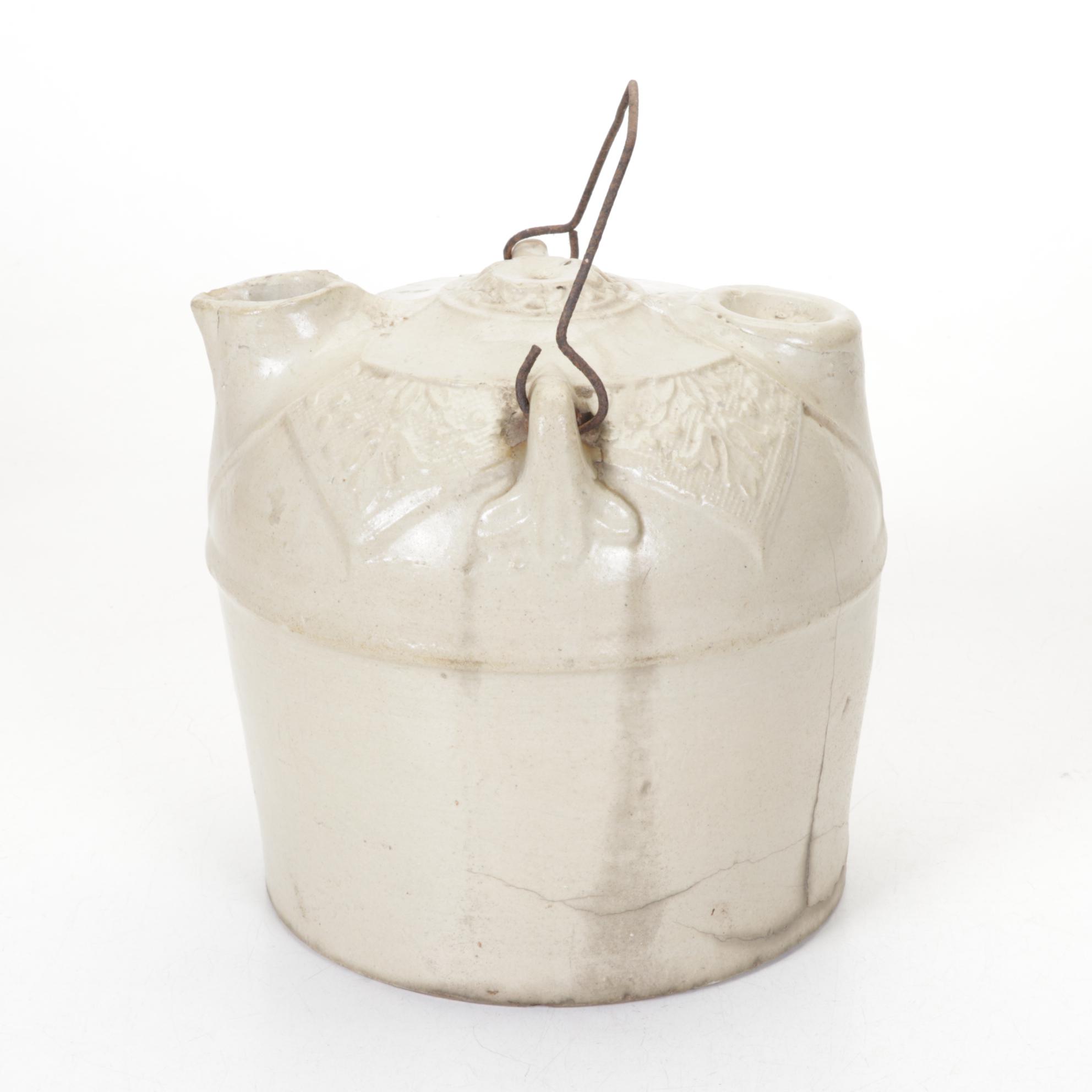 F. H. Weeks Salt Glazed Stoneware & Other Syrup Jugs