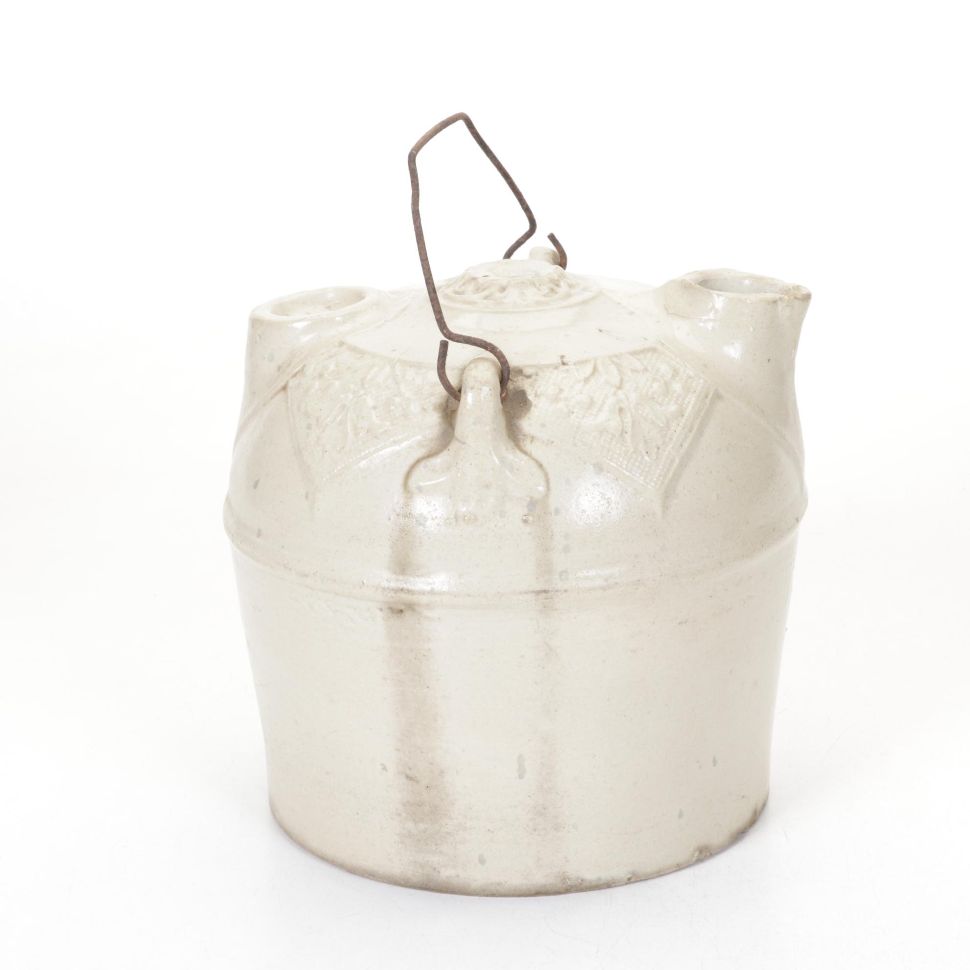 F. H. Weeks Salt Glazed Stoneware & Other Syrup Jugs