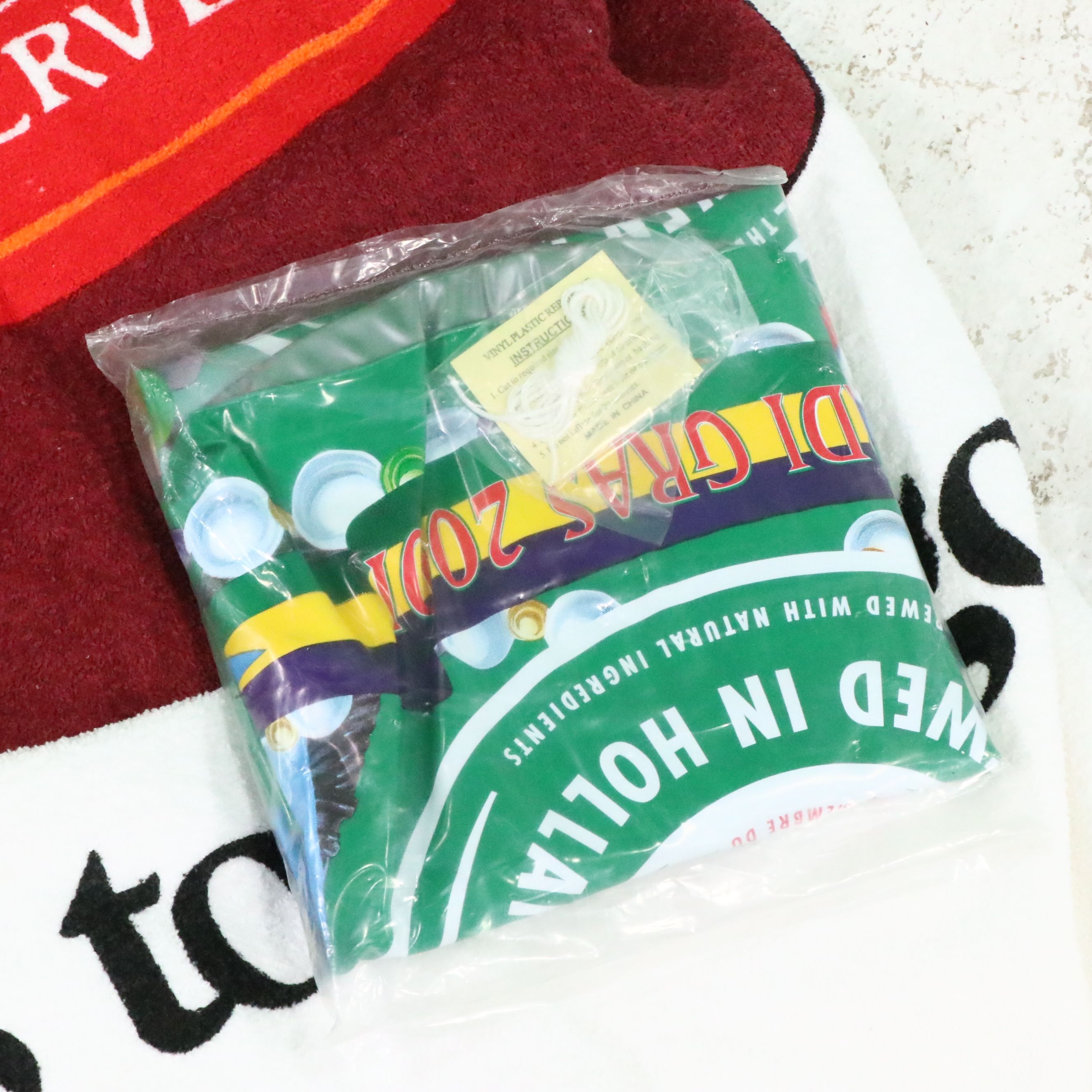 Bacardi Tropical Fruit Mixers Beach Umbrella with More Advertising Memorabilia