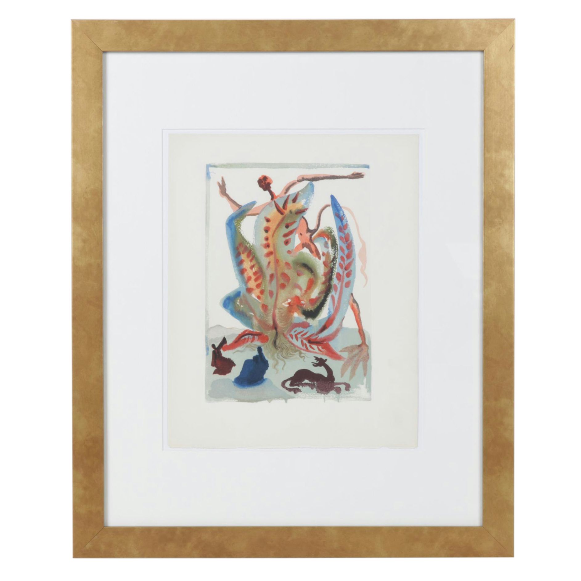 Salvador Dalí Wood Engraving "La Gourmandise"