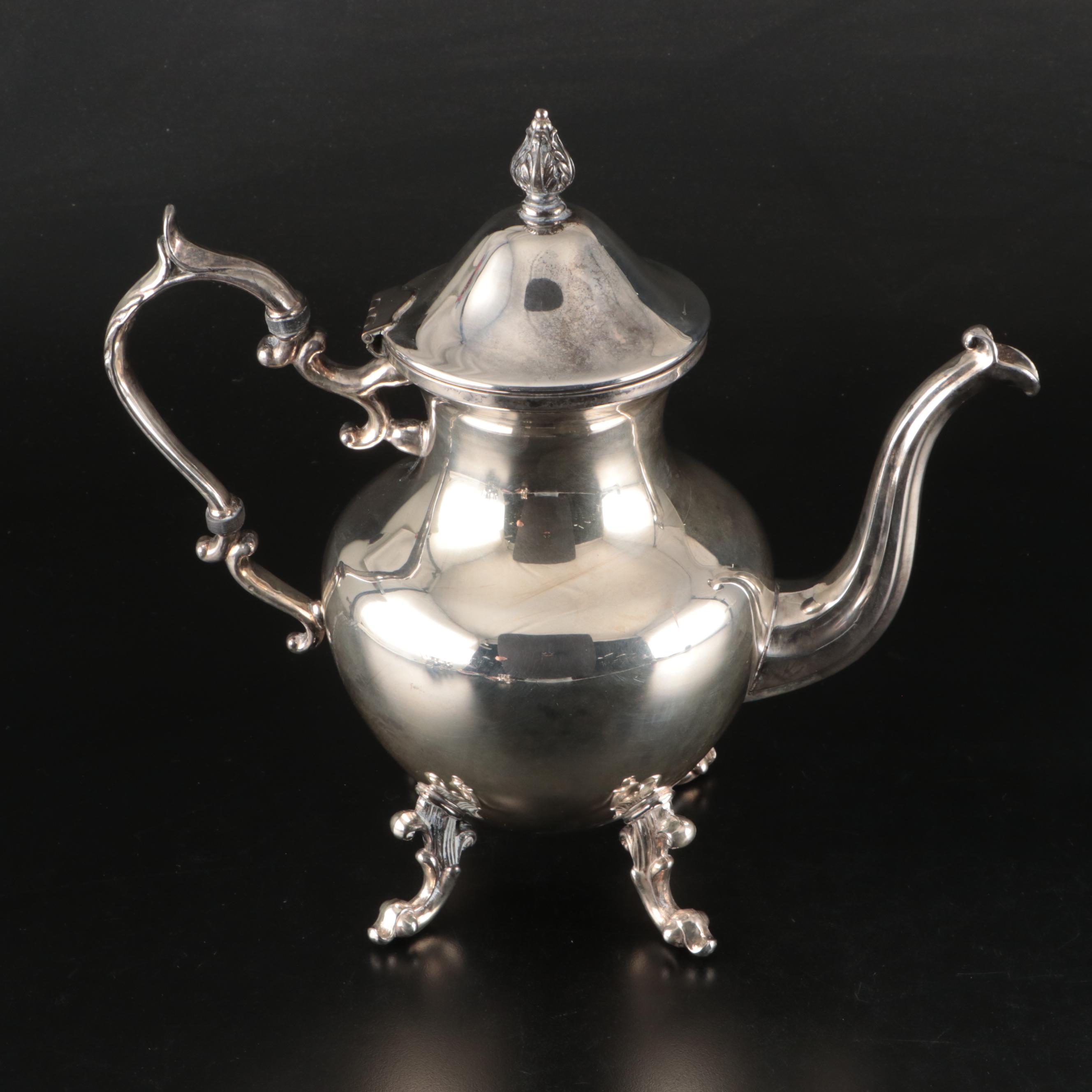 Goldfeder Silver Co. Silver Plate Coffee Service with Serving Tray