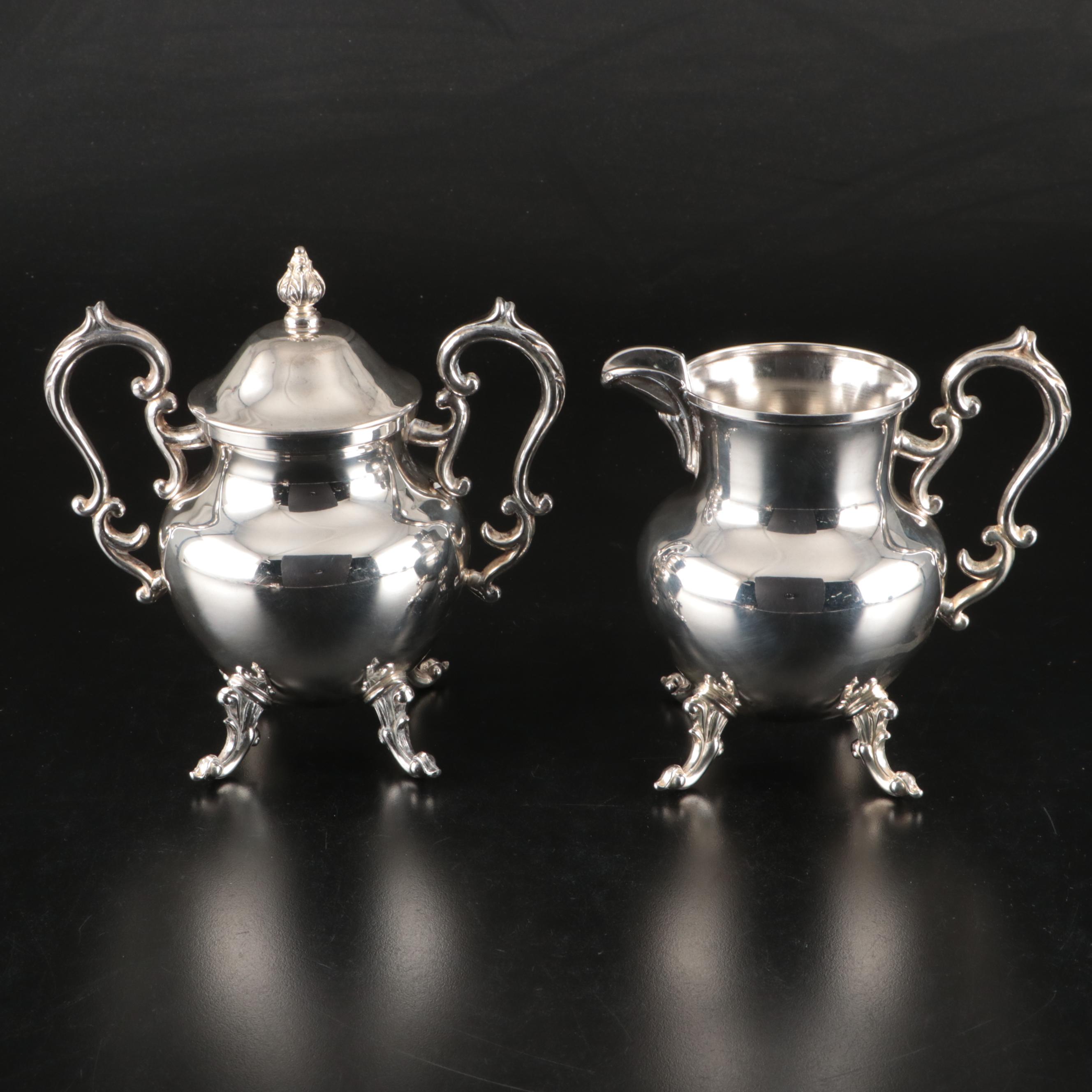 Goldfeder Silver Co. Silver Plate Coffee Service with Serving Tray