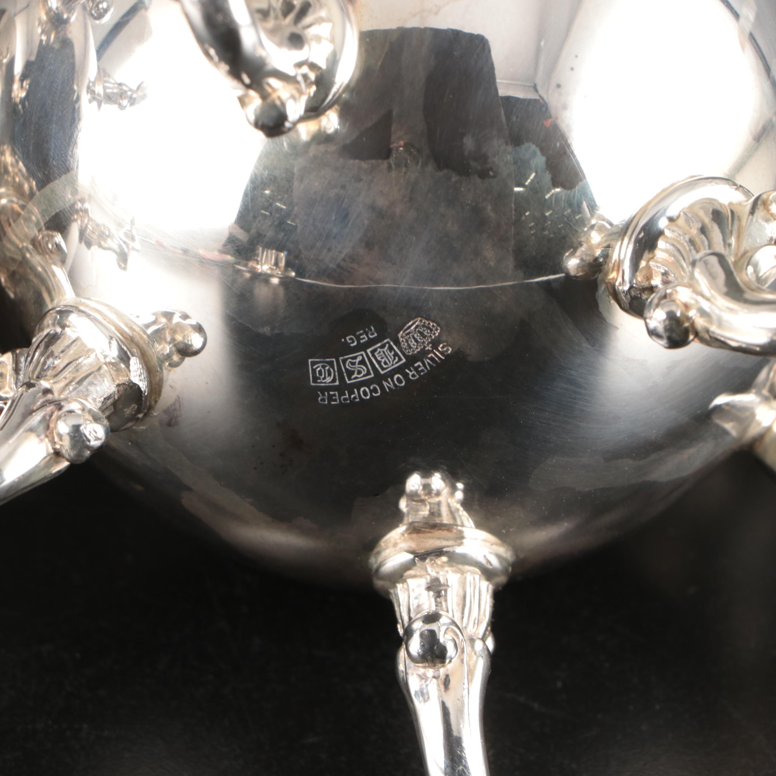 Goldfeder Silver Co. Silver Plate Coffee Service with Serving Tray