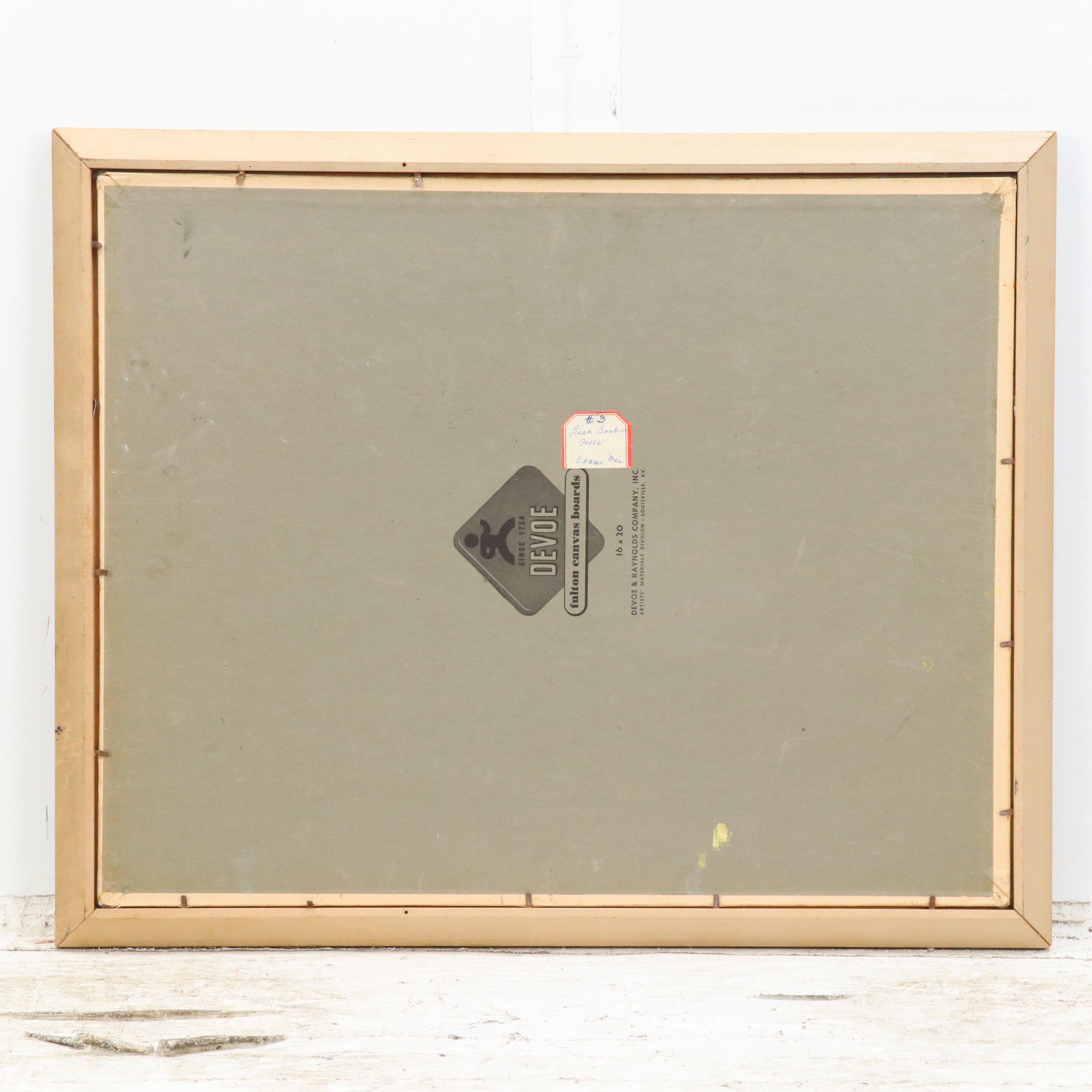 Thomas H. Drennan Landscape Oil on Board of Waterfall, Early to Mid-20th C.