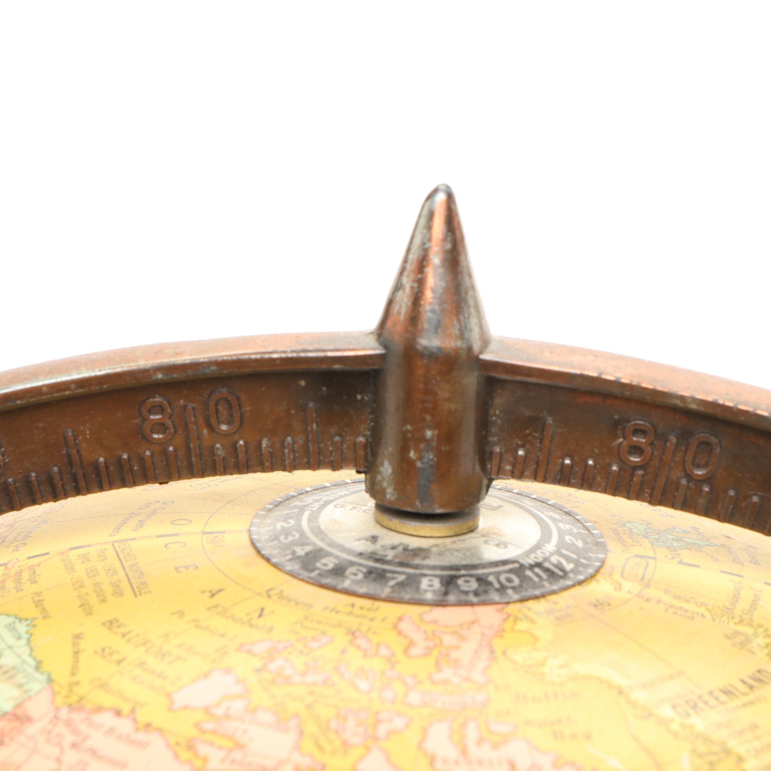 Cram's Imperial World Globe on Double Atlas Figural Wood Stand