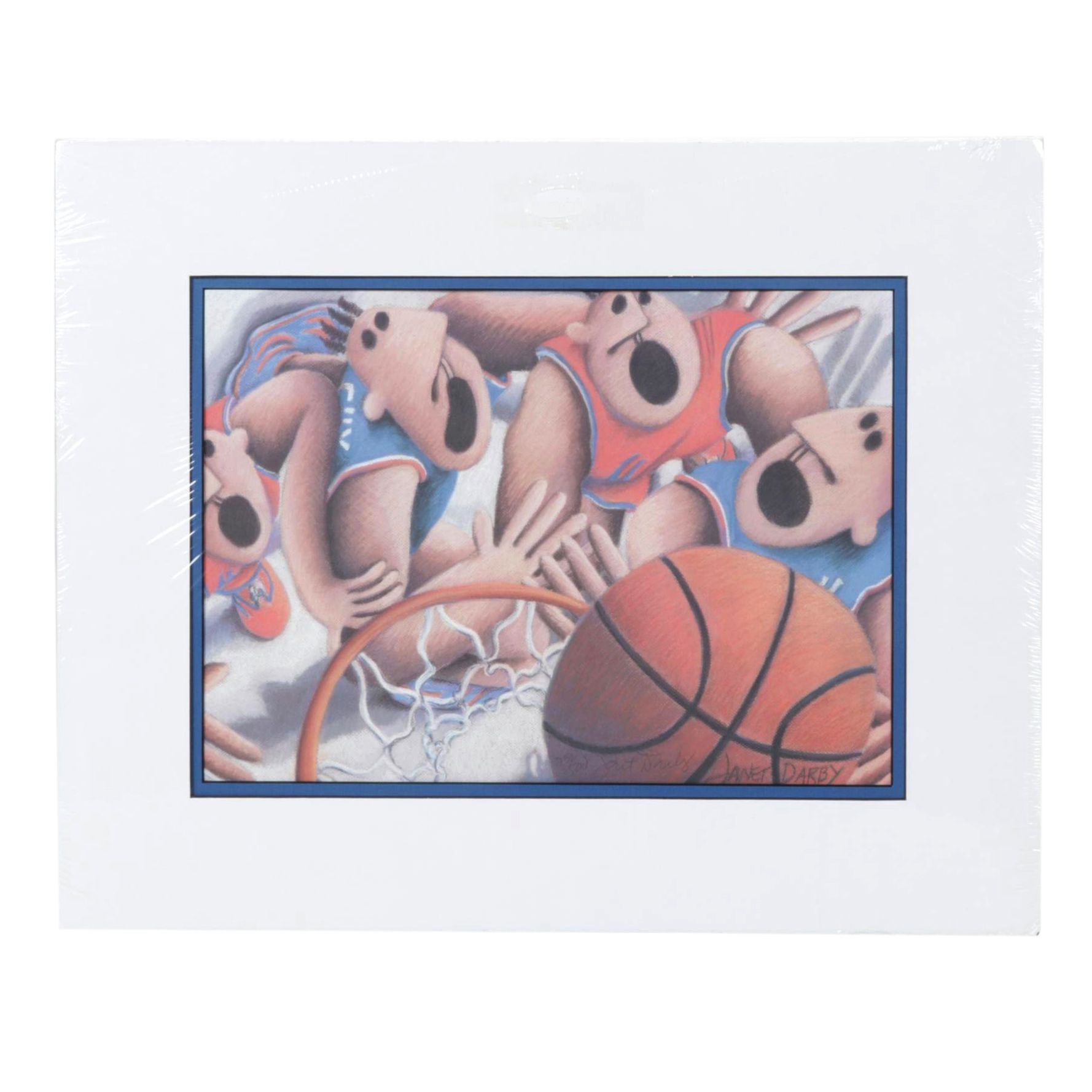 Janet Darby Offset Lithograph "Off the Rim"