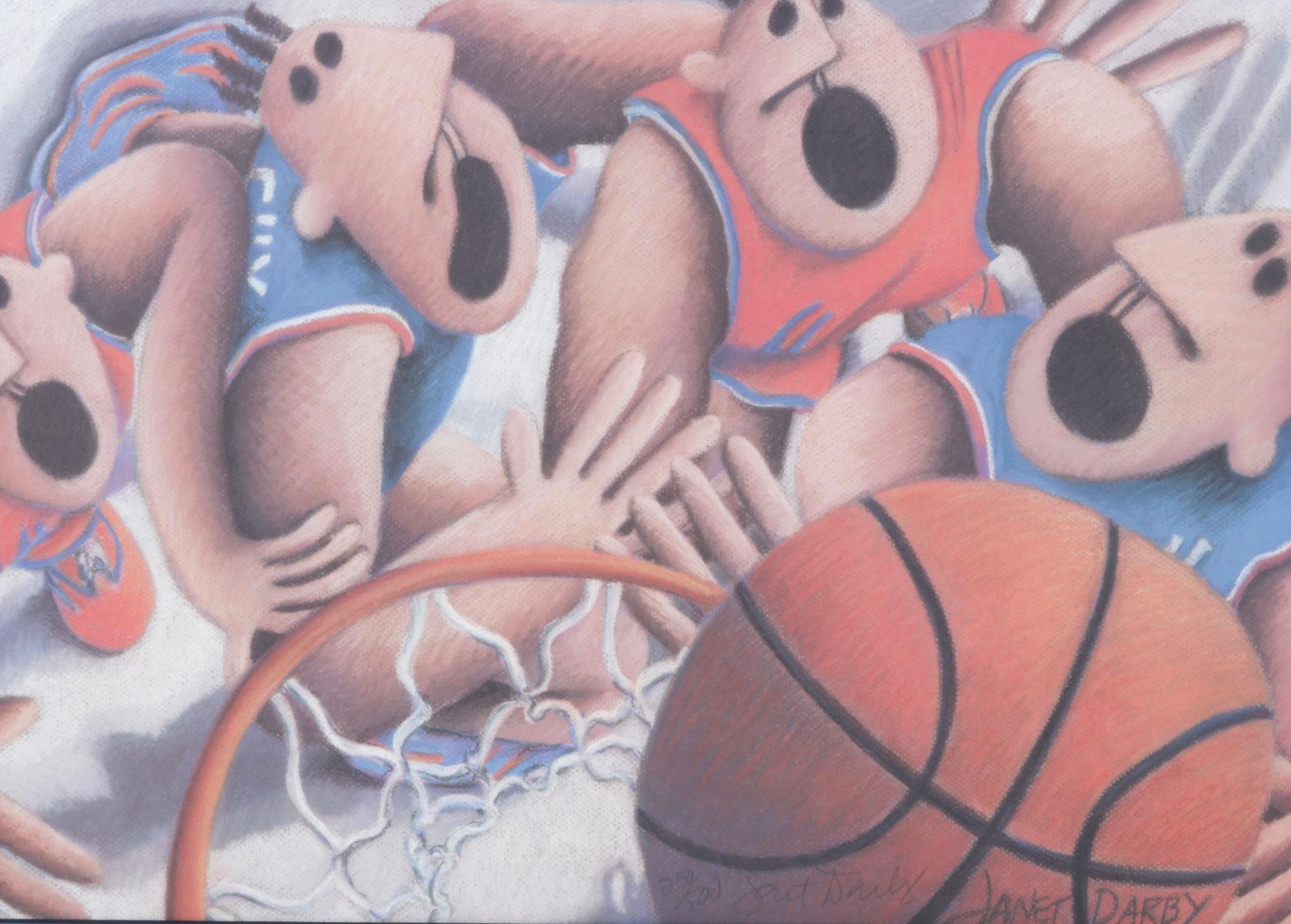 Janet Darby Offset Lithograph "Off the Rim"