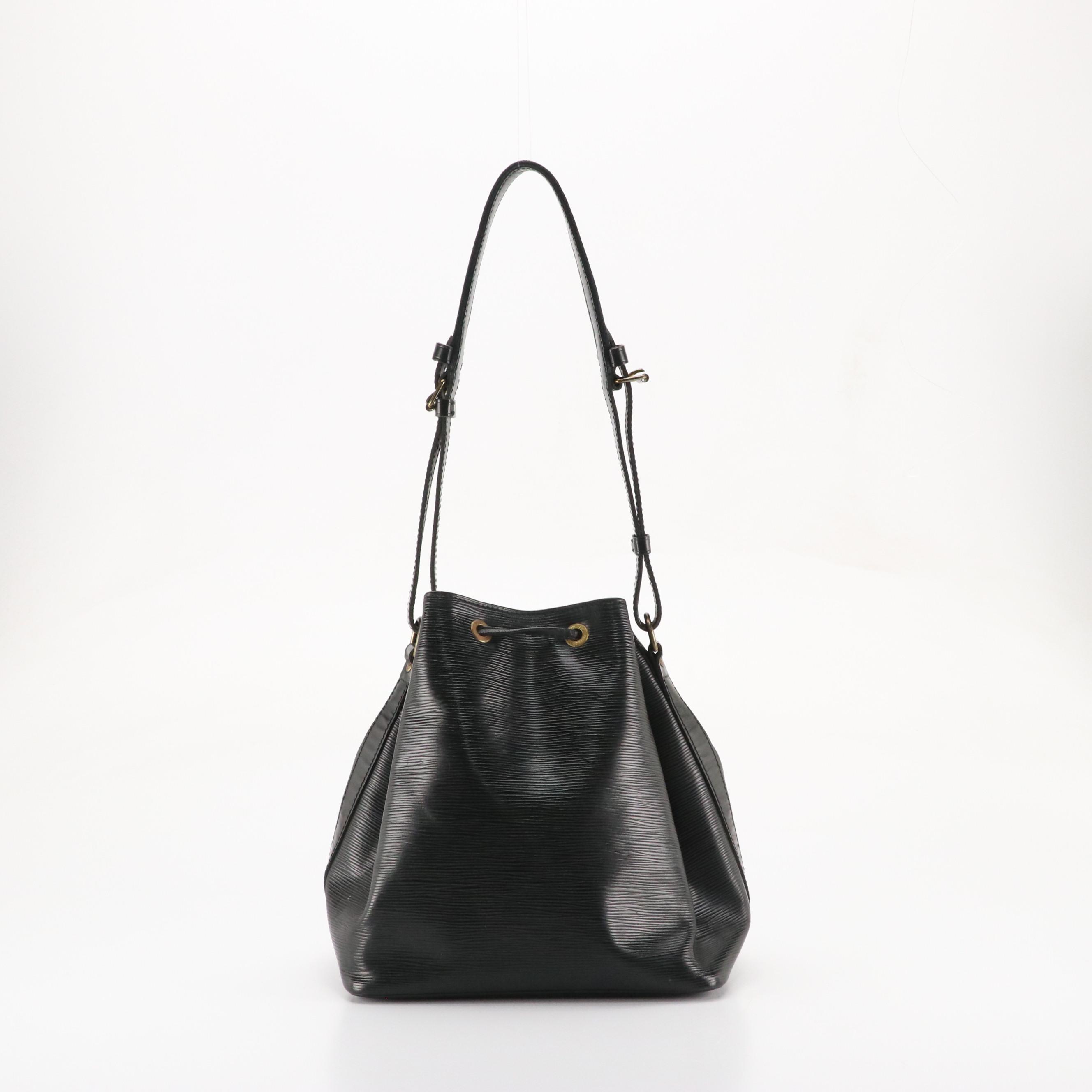 Louis Vuitton Petit Noé Bag in Black Epi/Smooth Leather
