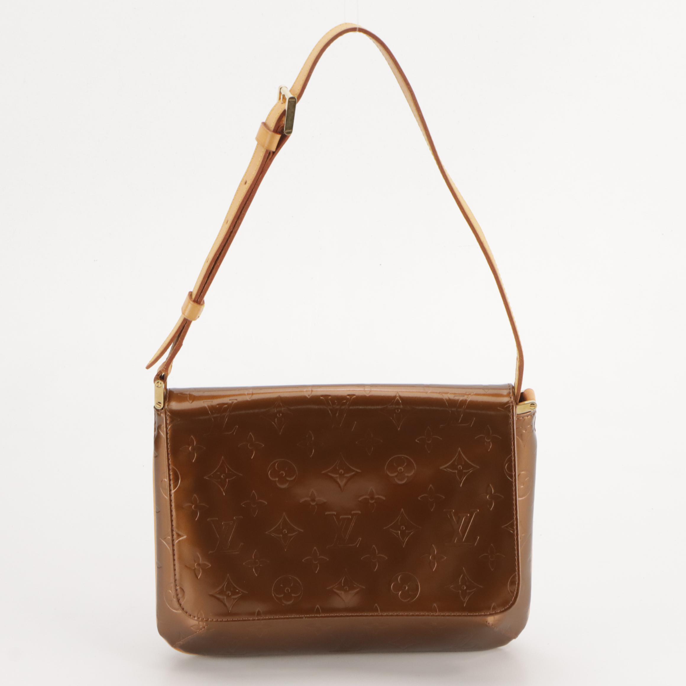 Louis Vuitton Thompson Street Front Flap Shoulder Bag in Bronze Monogram Vernis