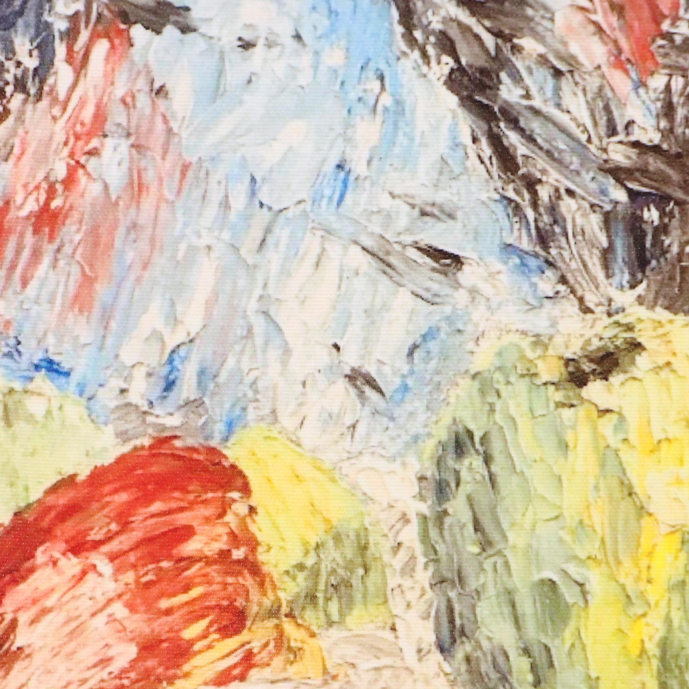 M.C. Abushar Digital Print "Apples on Tablecloth," 21st Century