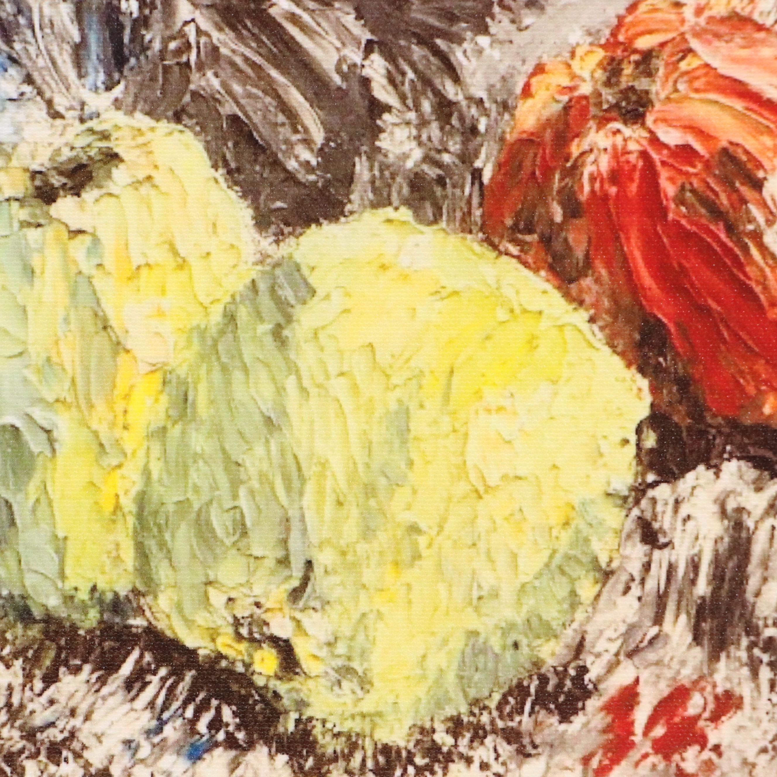 M.C. Abushar Digital Print "Apples on Tablecloth," 21st Century