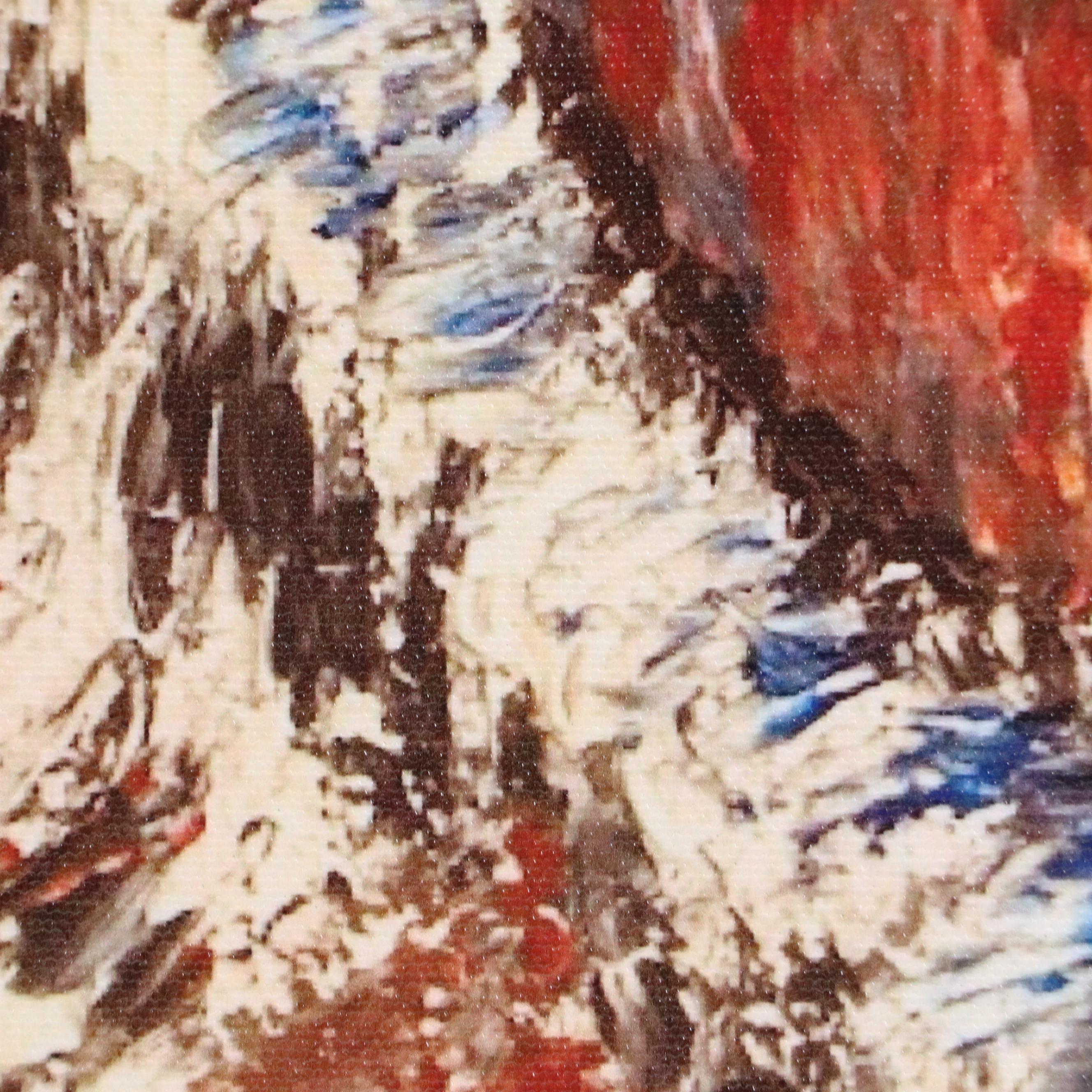 M.C. Abushar Digital Print "Apples on Tablecloth," 21st Century