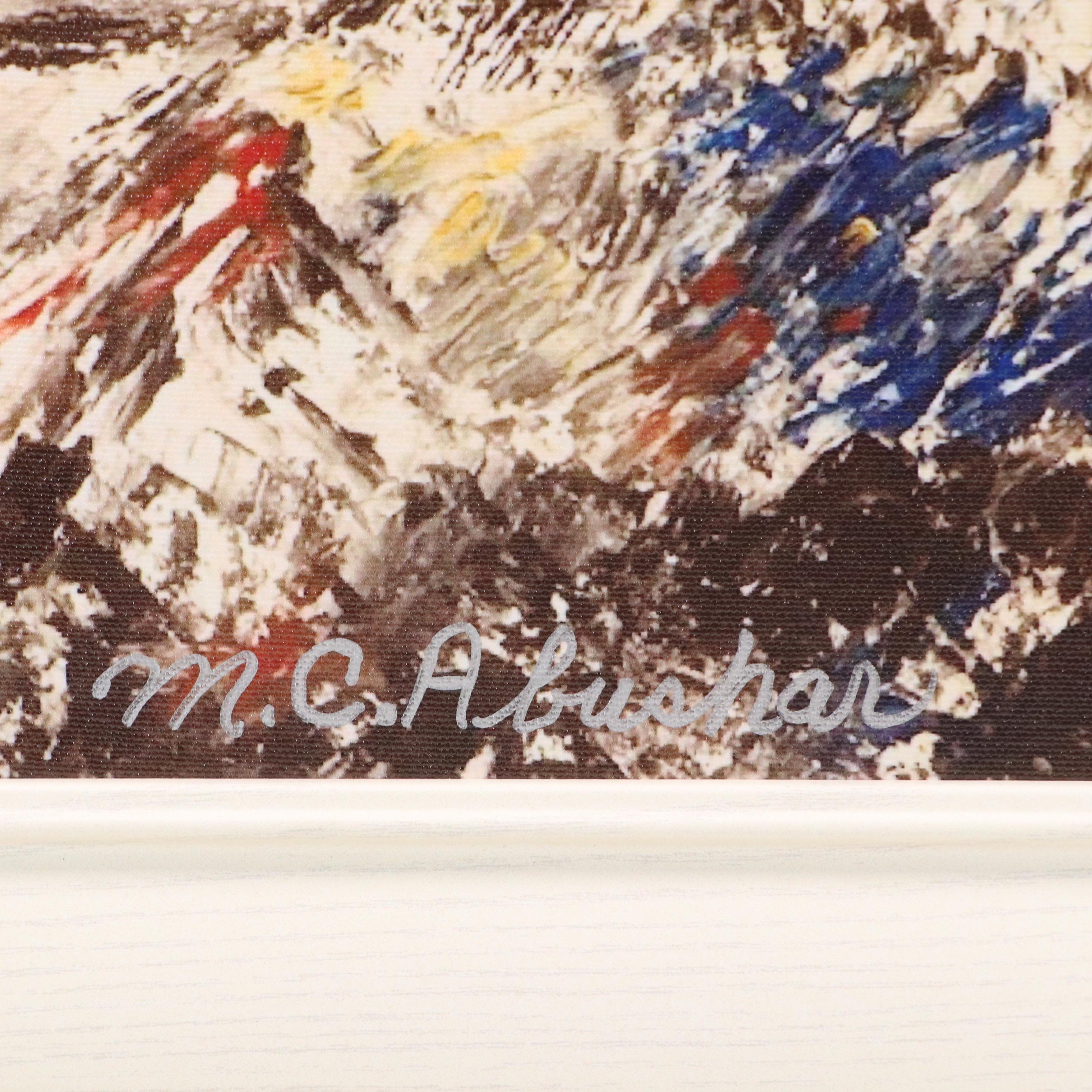 M.C. Abushar Digital Print "Apples on Tablecloth," 21st Century