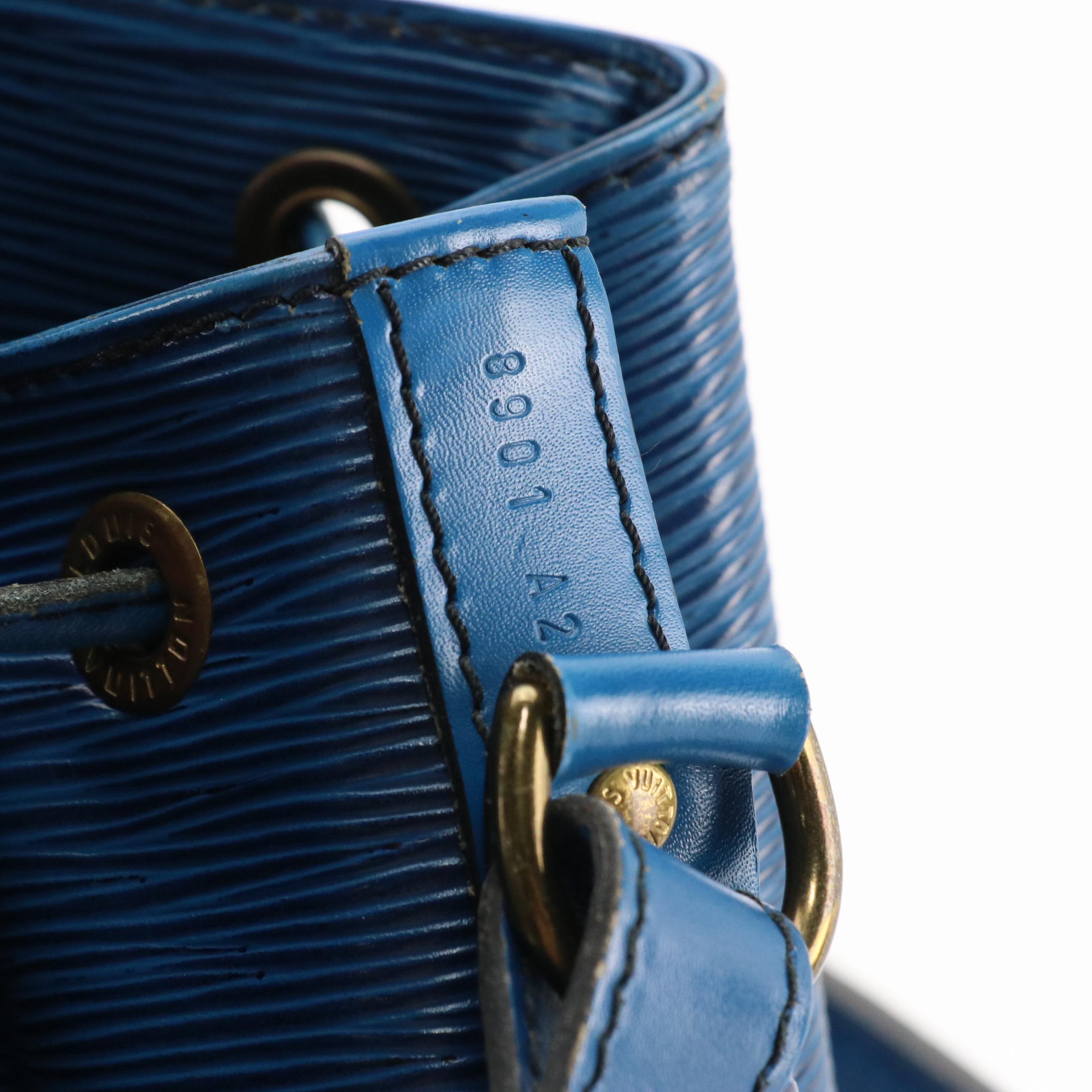 Louis Vuitton Noé Bag in Toledo Blue Epi/Smooth Leather