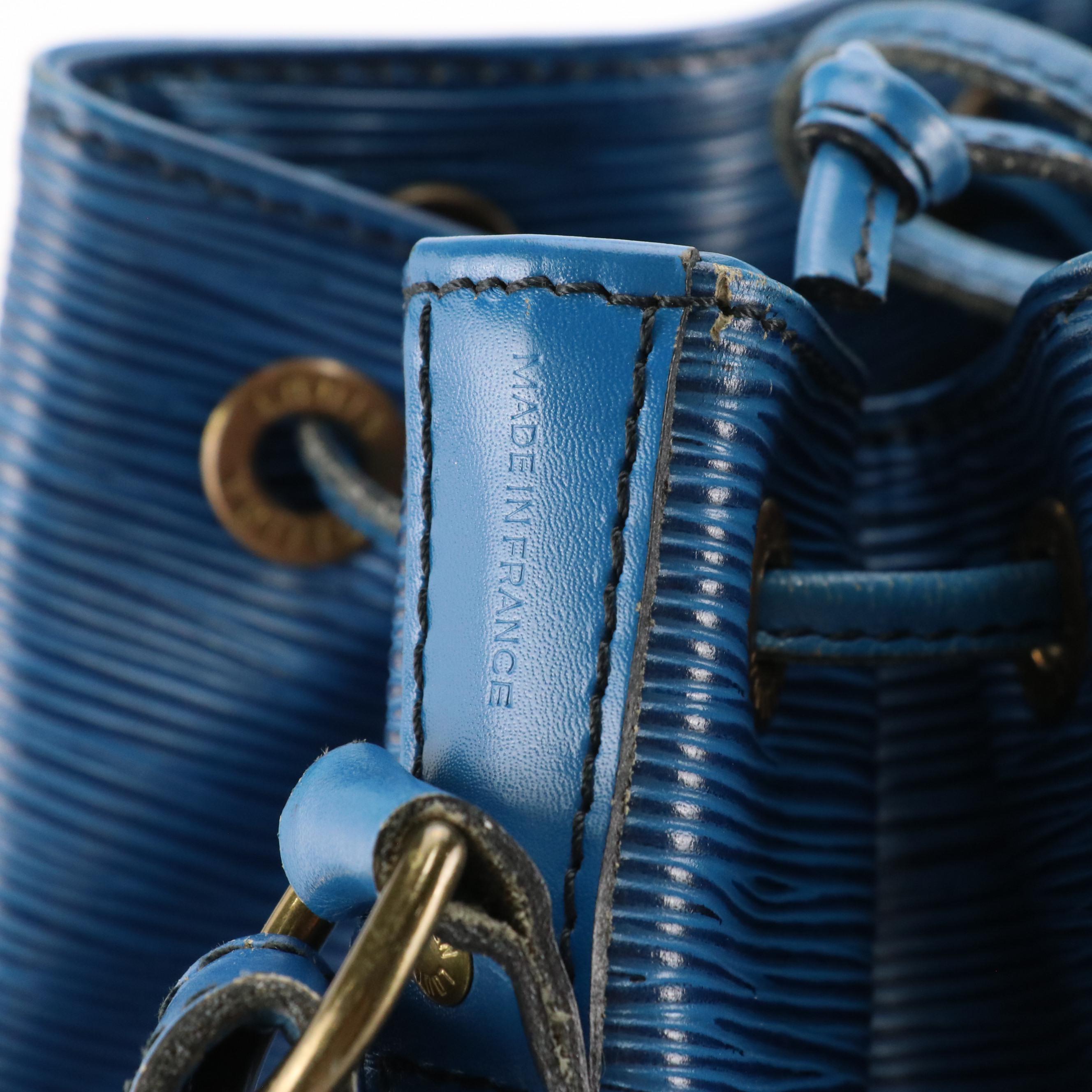 Louis Vuitton Noé Bag in Toledo Blue Epi/Smooth Leather