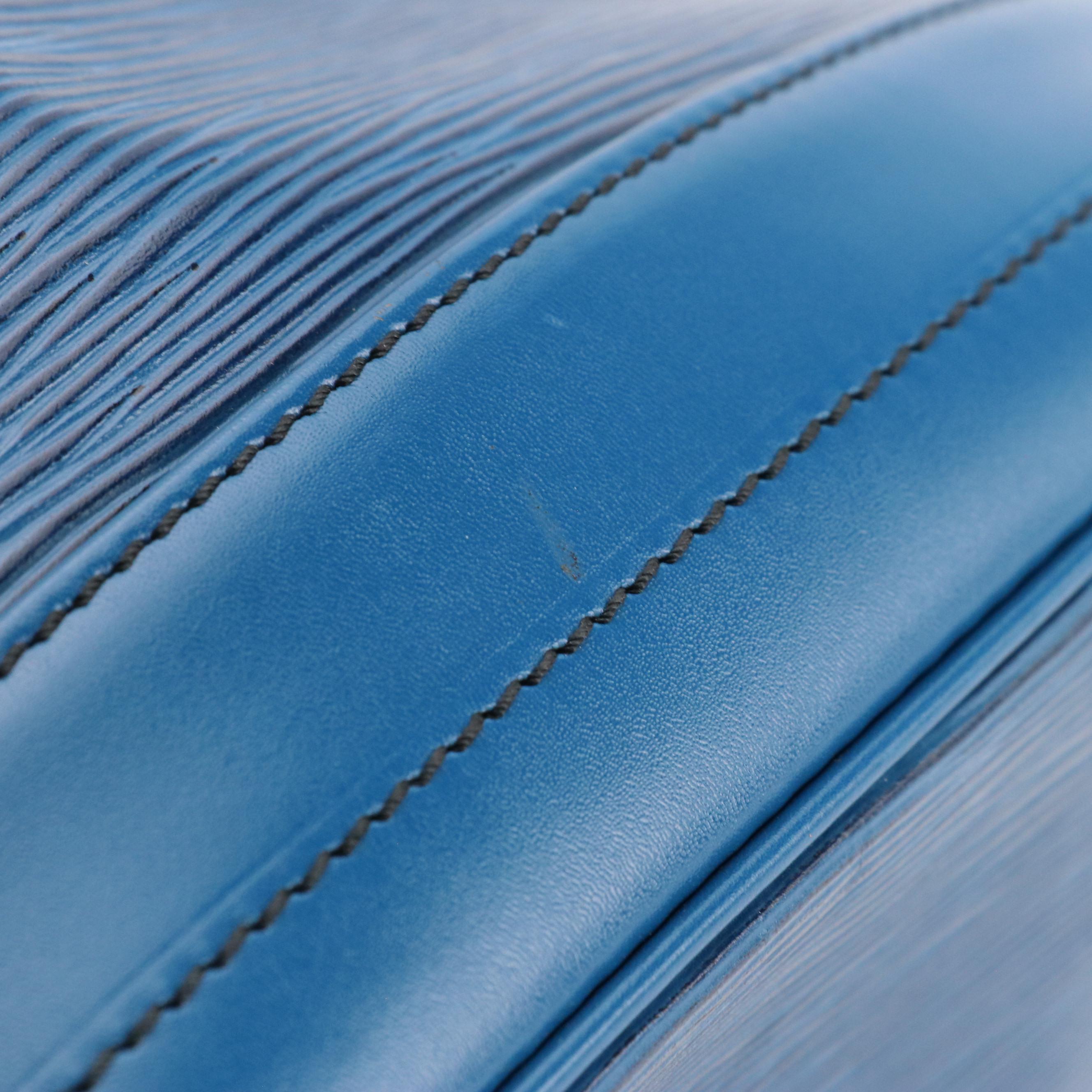 Louis Vuitton Noé Bag in Toledo Blue Epi/Smooth Leather