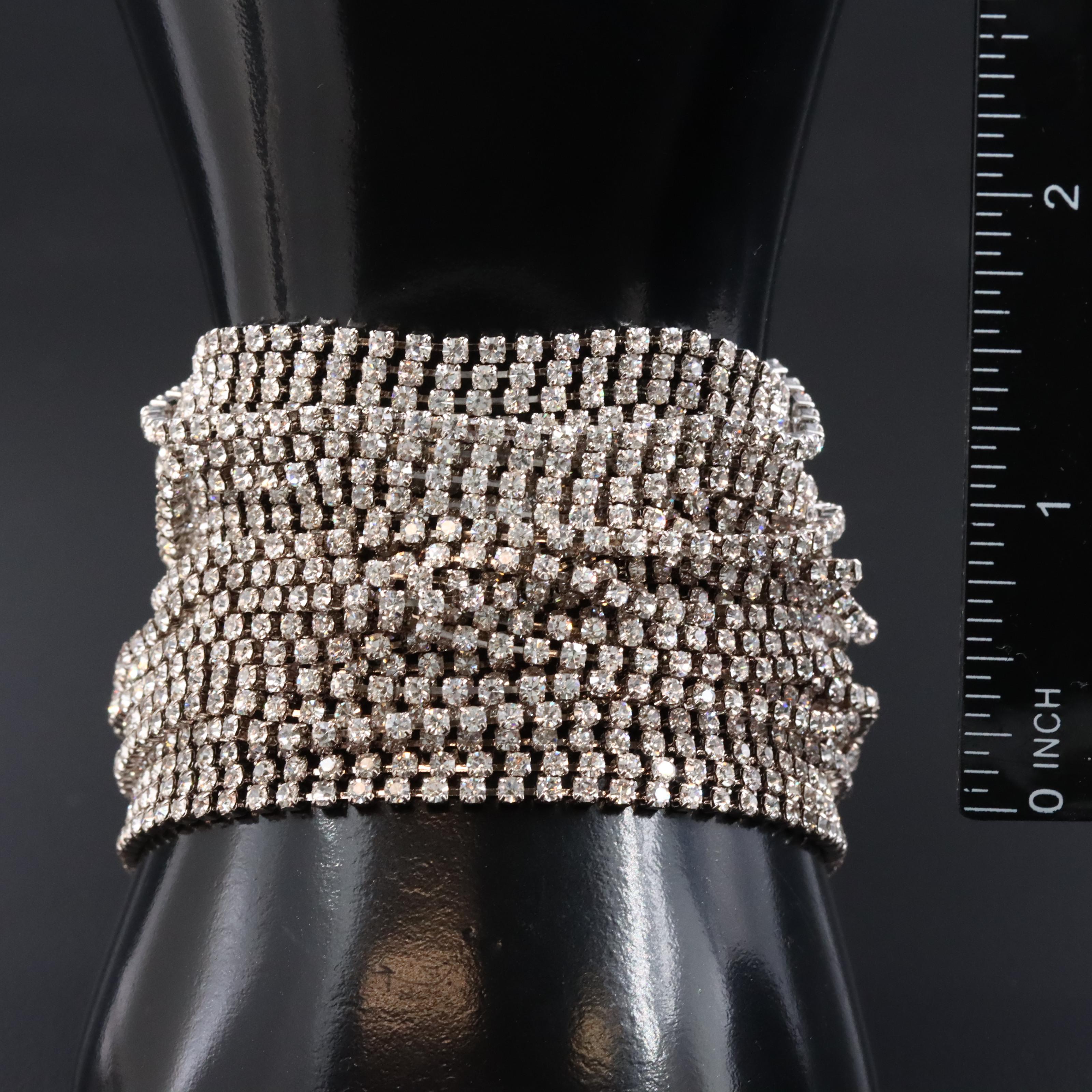 Rhinestone Multi-Row Bracelet