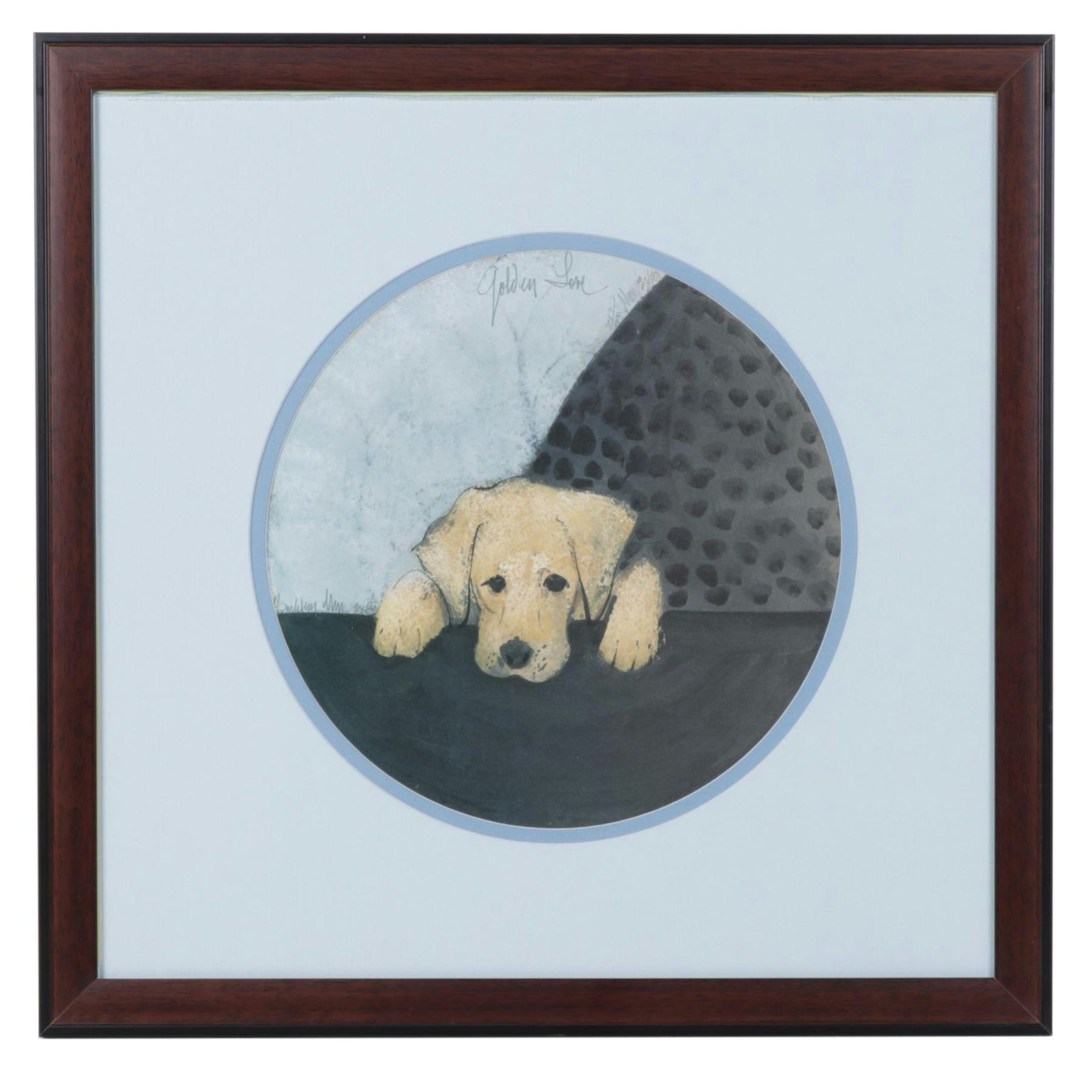 P. Buckley Moss Offset Lithograph "Golden Love," 1995