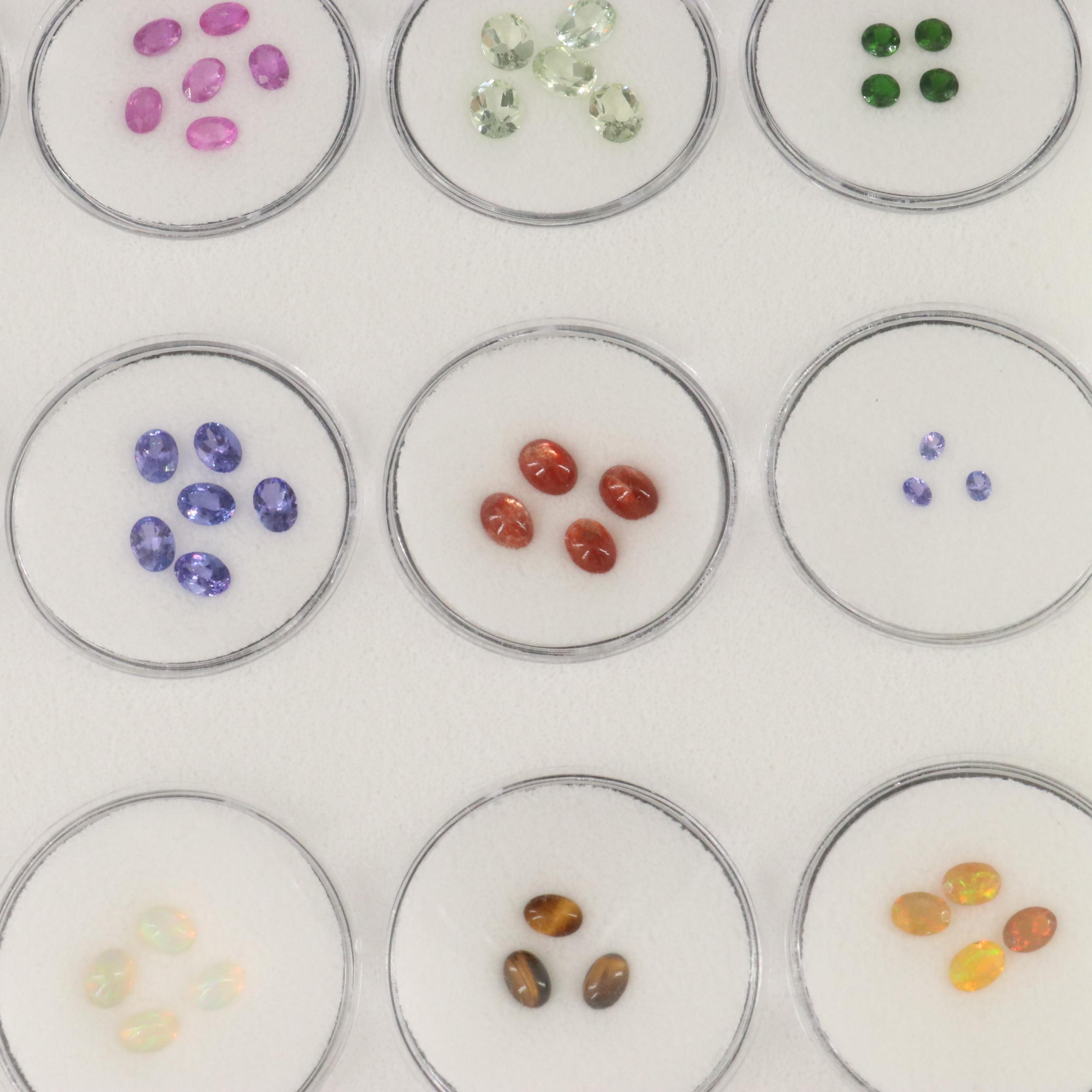 Loose Gemstone Collection Featuring Kyanite, Sunstone and Tanzanite