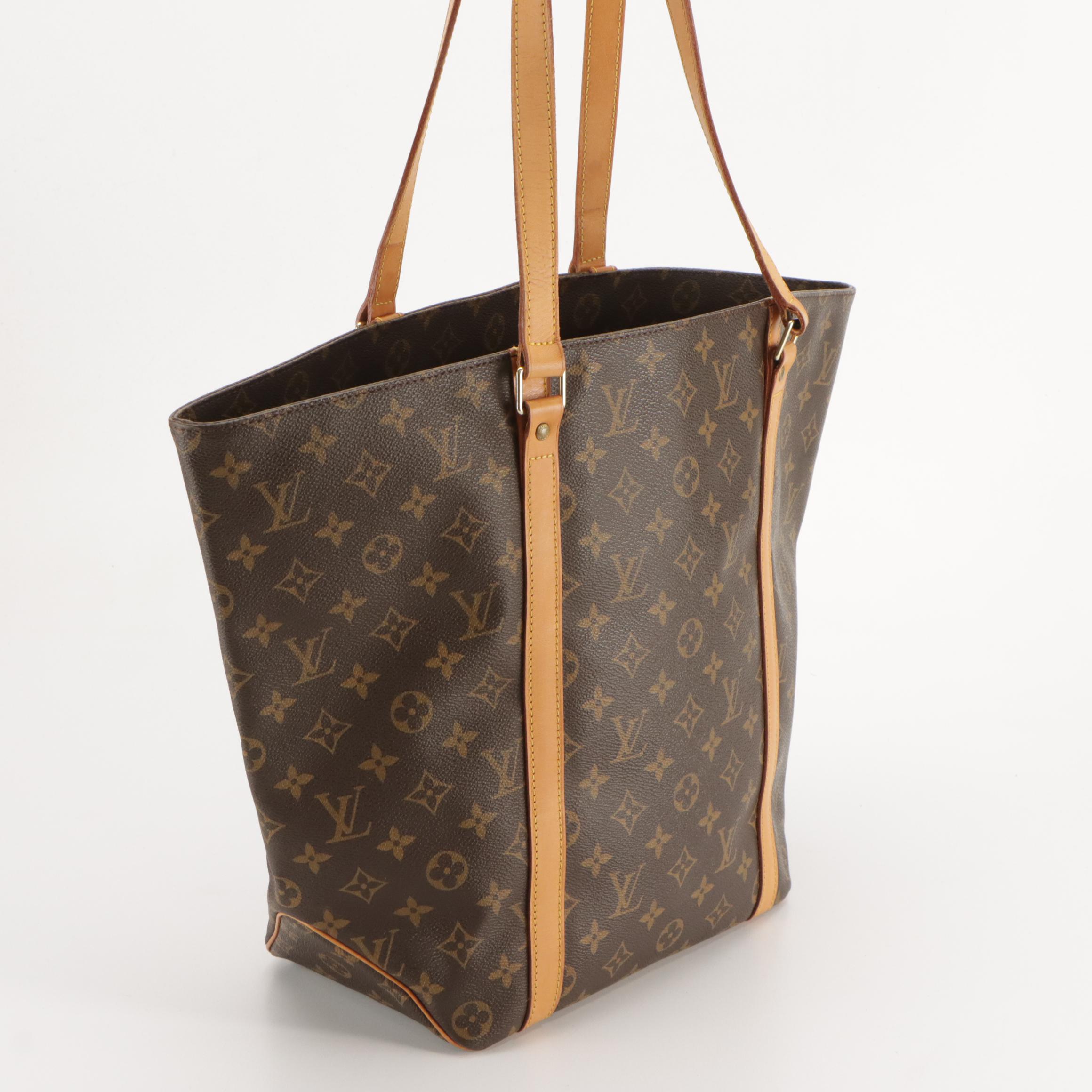 Louis Vuitton Sac Shopping Tote in Monogram Canvas and Vachetta Leather