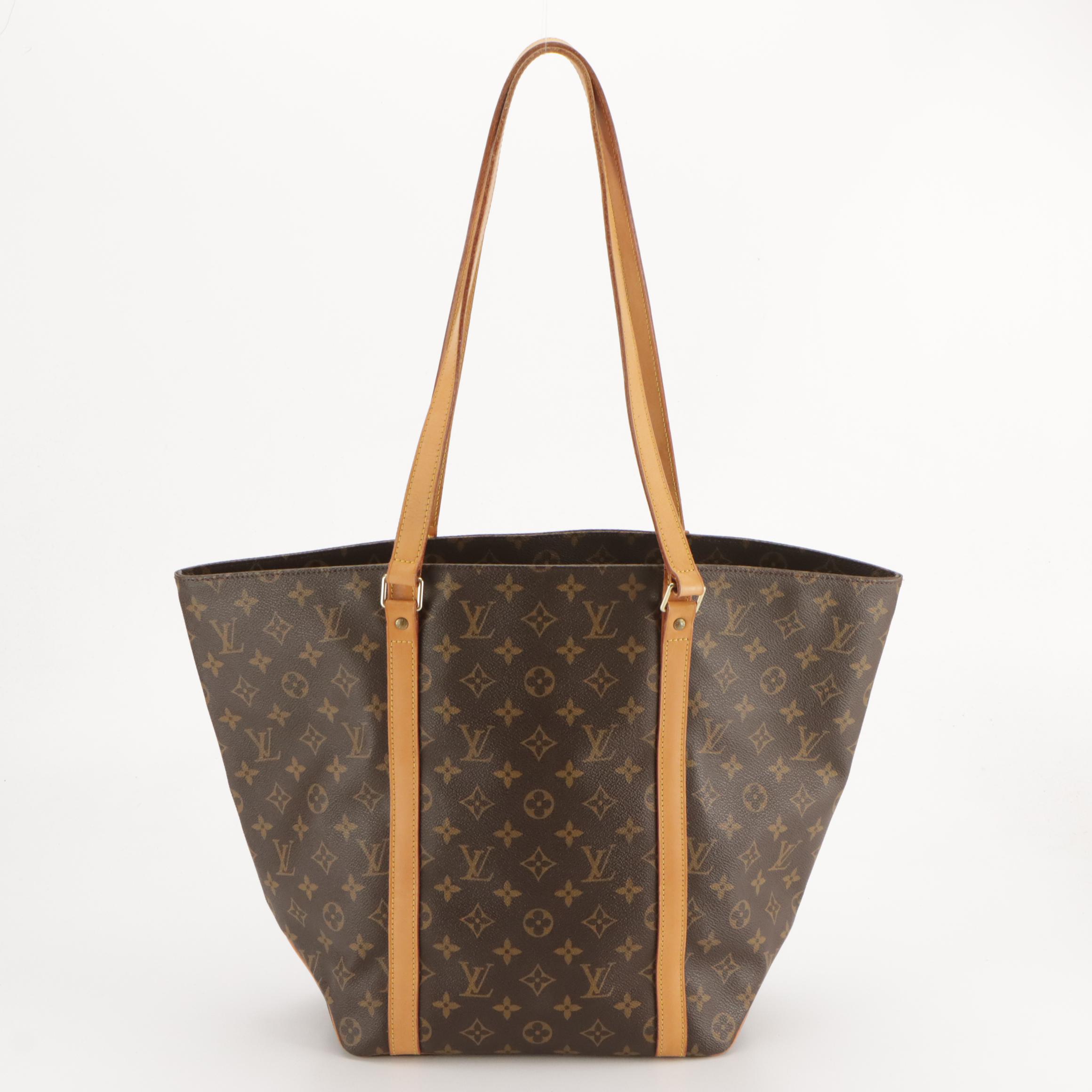 Louis Vuitton Sac Shopping Tote in Monogram Canvas and Vachetta Leather