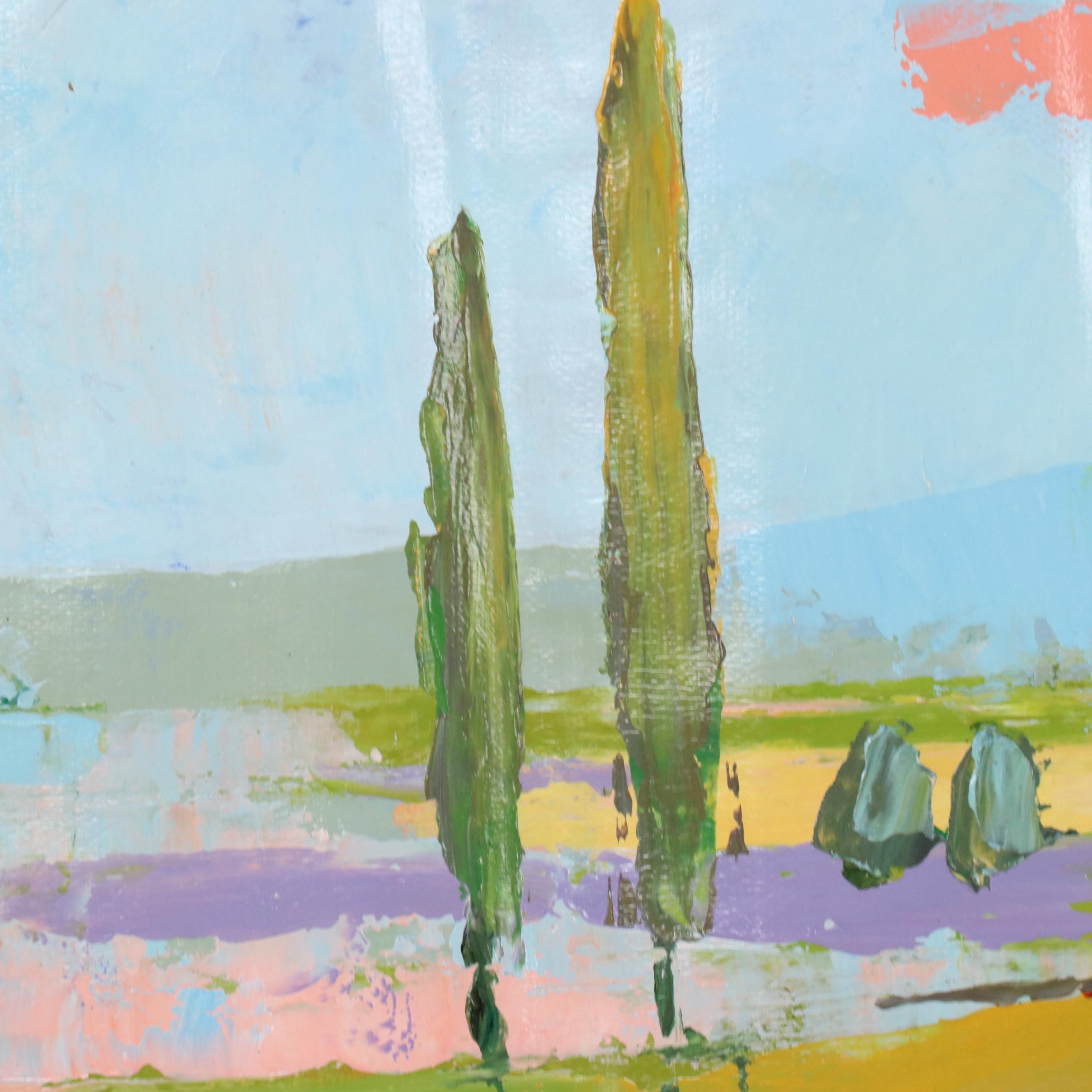 Zheng Stylized Landscape Oil Painting, 21st Century