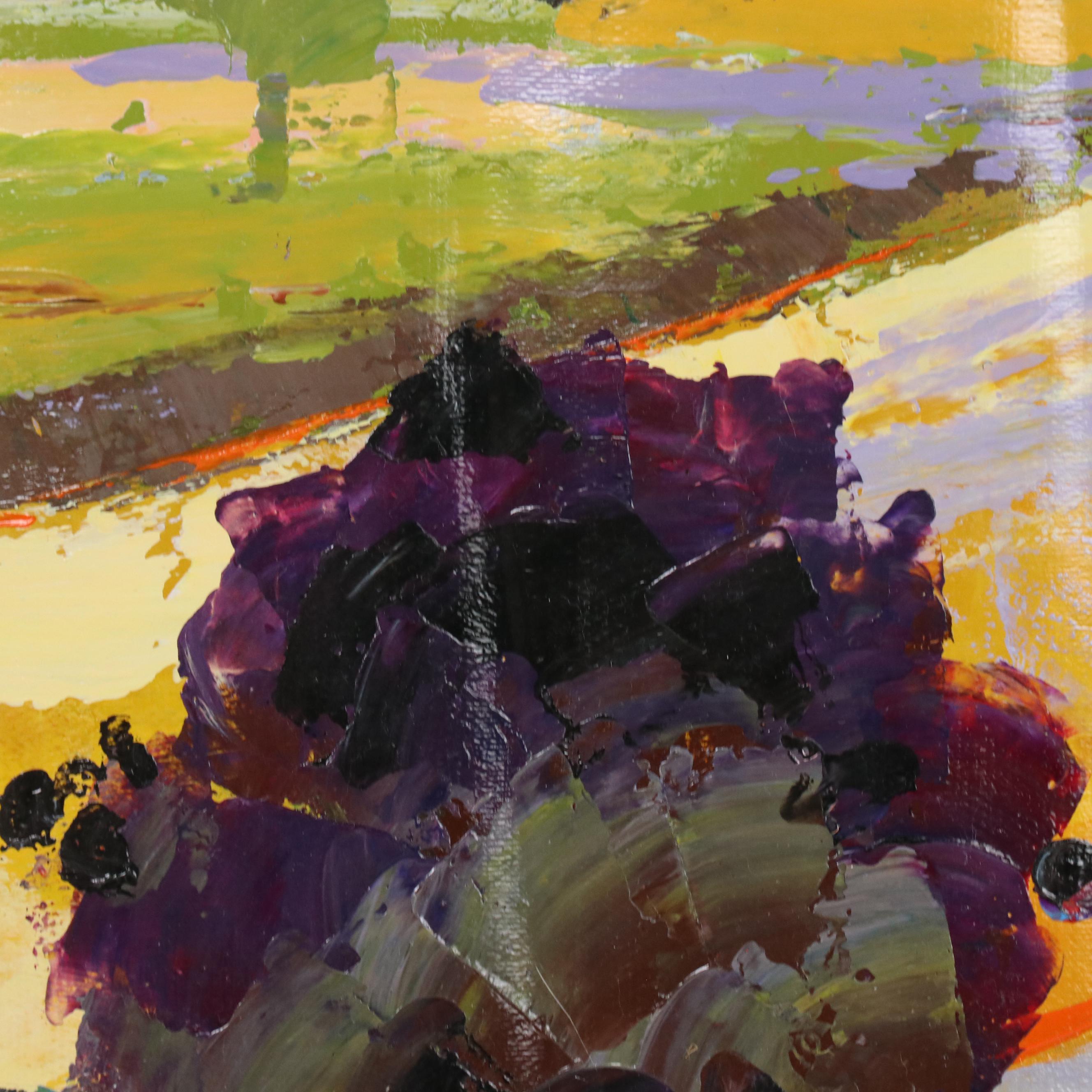 Zheng Stylized Landscape Oil Painting, 21st Century