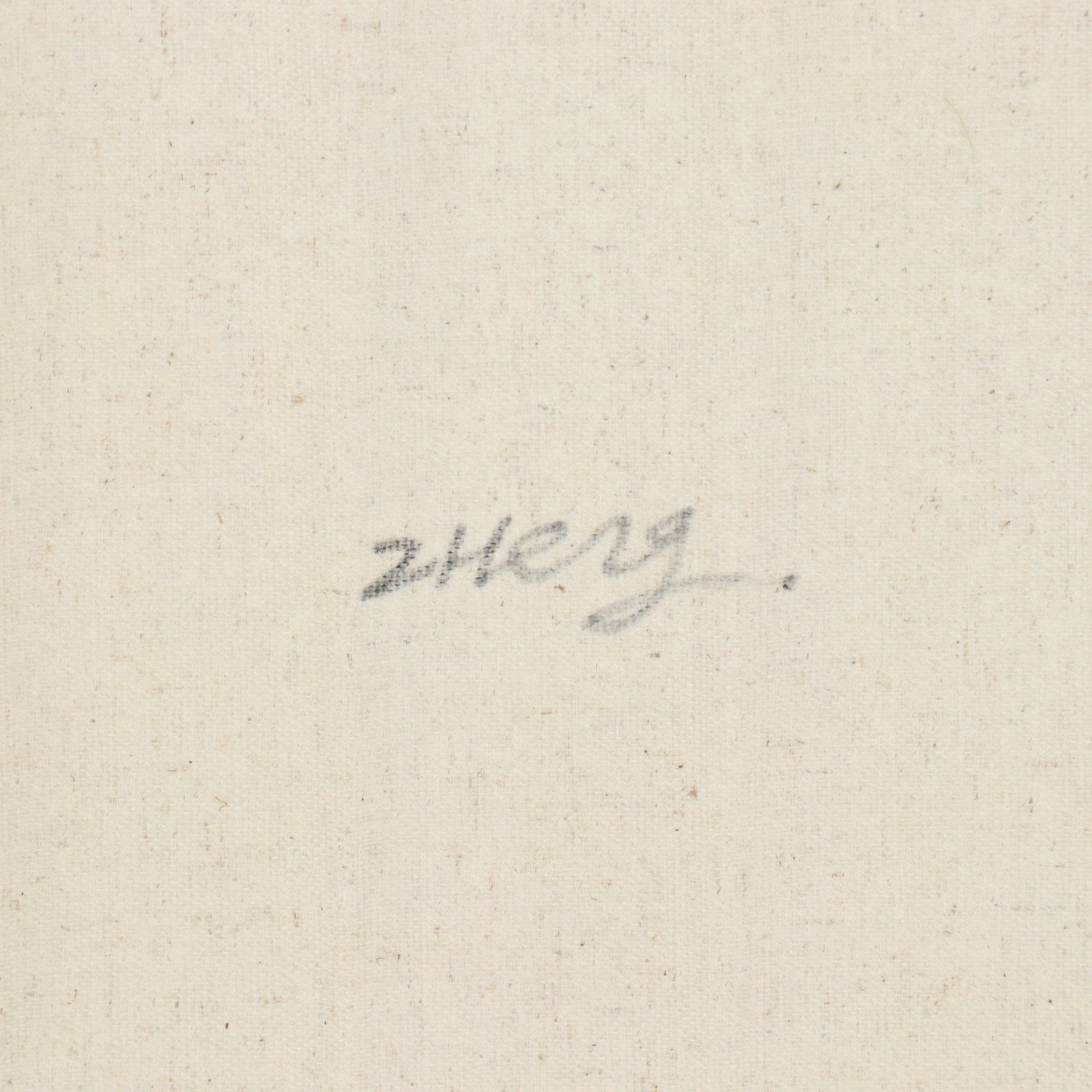 Zheng Stylized Landscape Oil Painting, 21st Century