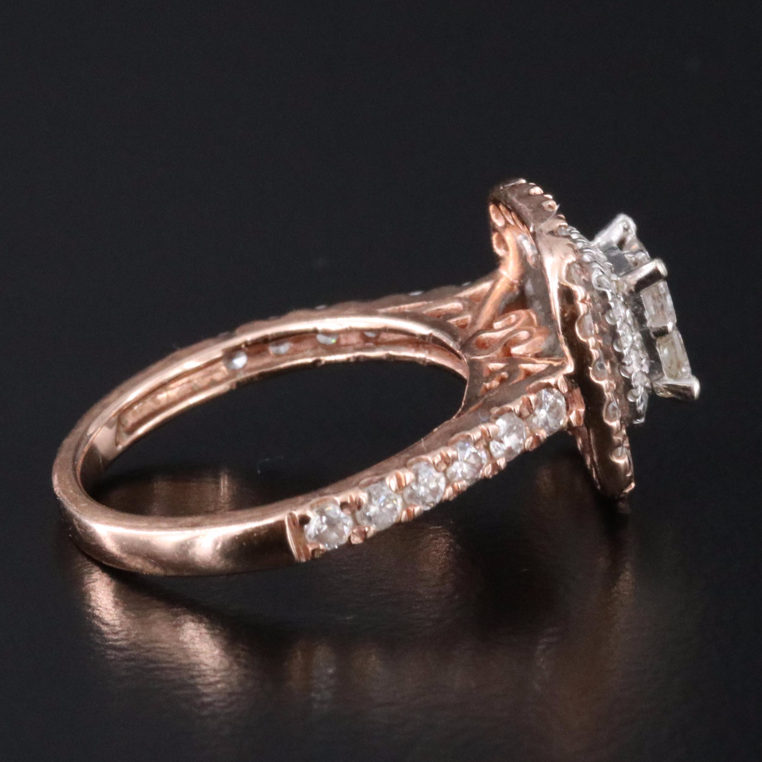 14K Rose Gold 1.51 CTW Diamond Ring Trio