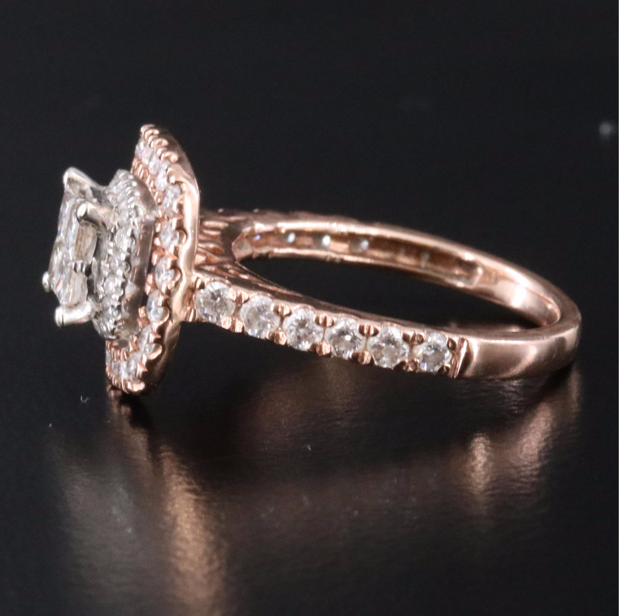 14K Rose Gold 1.51 CTW Diamond Ring Trio
