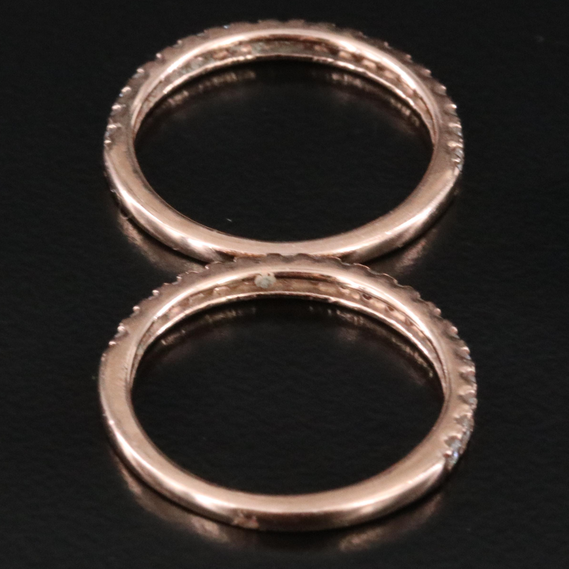 14K Rose Gold 1.51 CTW Diamond Ring Trio
