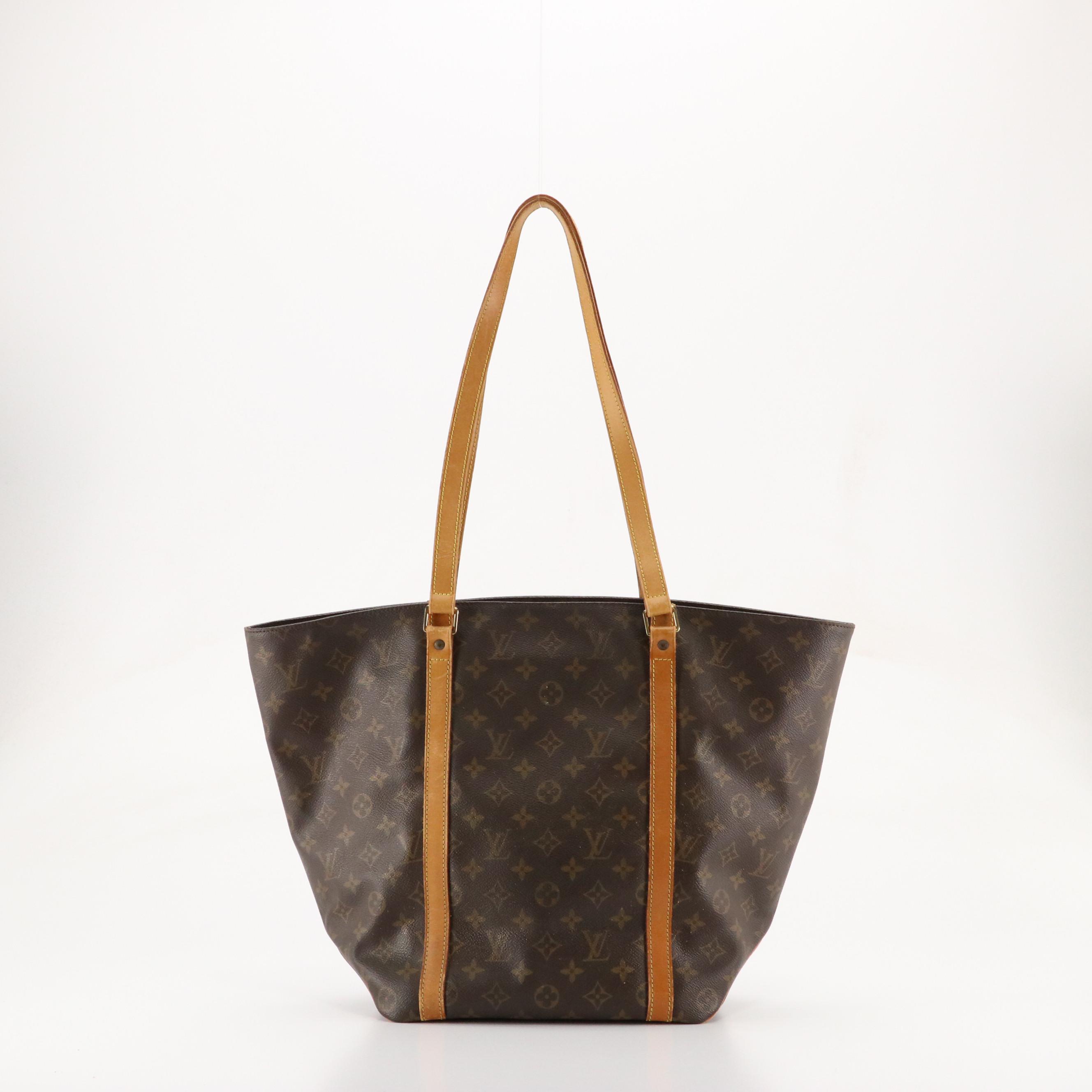 Louis Vuitton Sac Shopping Tote in Monogram Canvas and Vachetta Leather