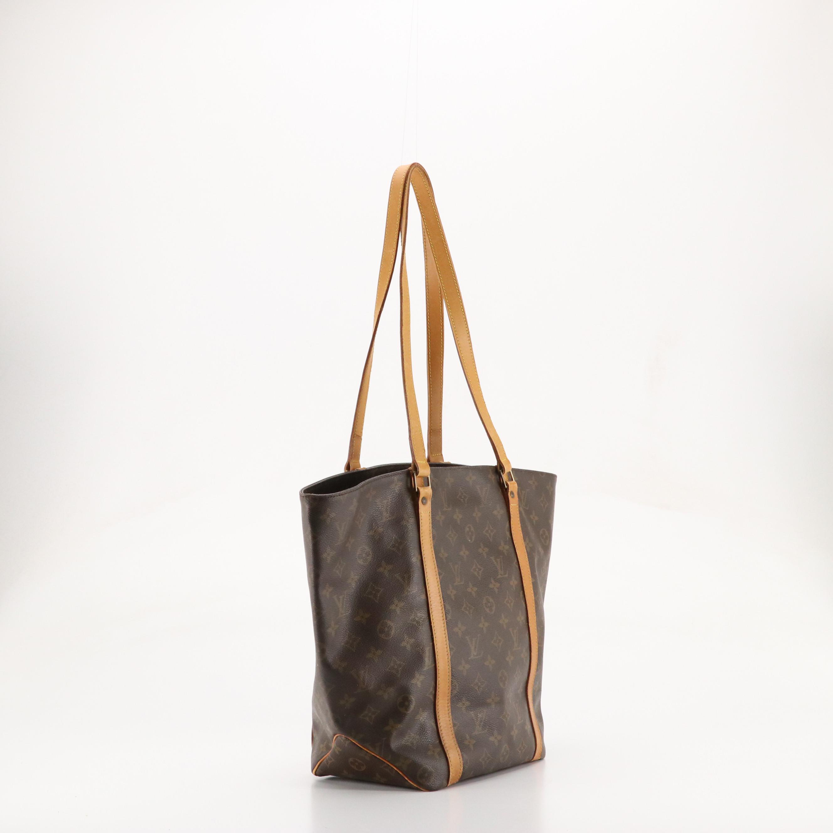 Louis Vuitton Sac Shopping Tote in Monogram Canvas and Vachetta Leather