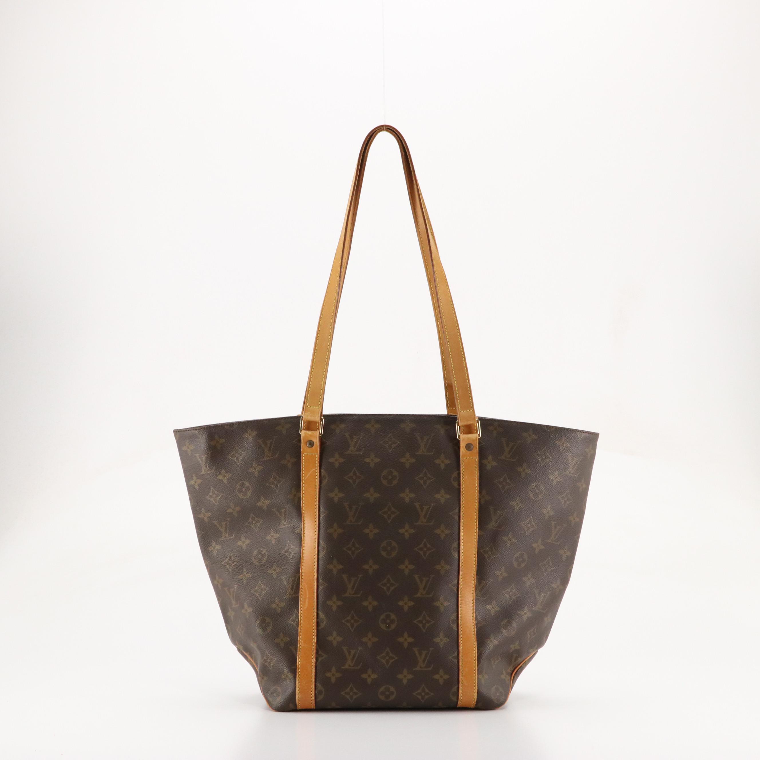 Louis Vuitton Sac Shopping Tote in Monogram Canvas and Vachetta Leather