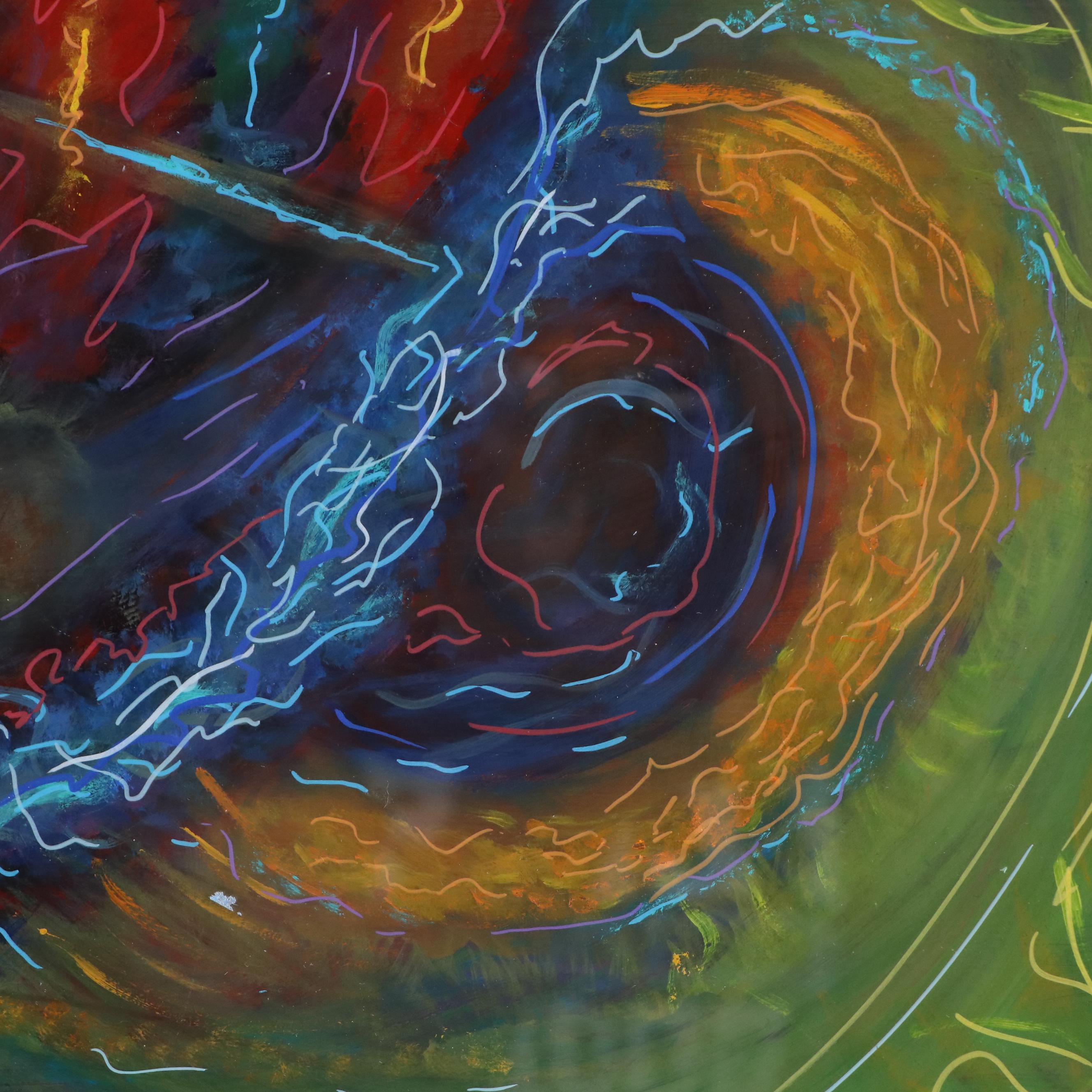 Gary E. Cornwell Abstract Mixed Media Painting "Mind's Eye," 2023