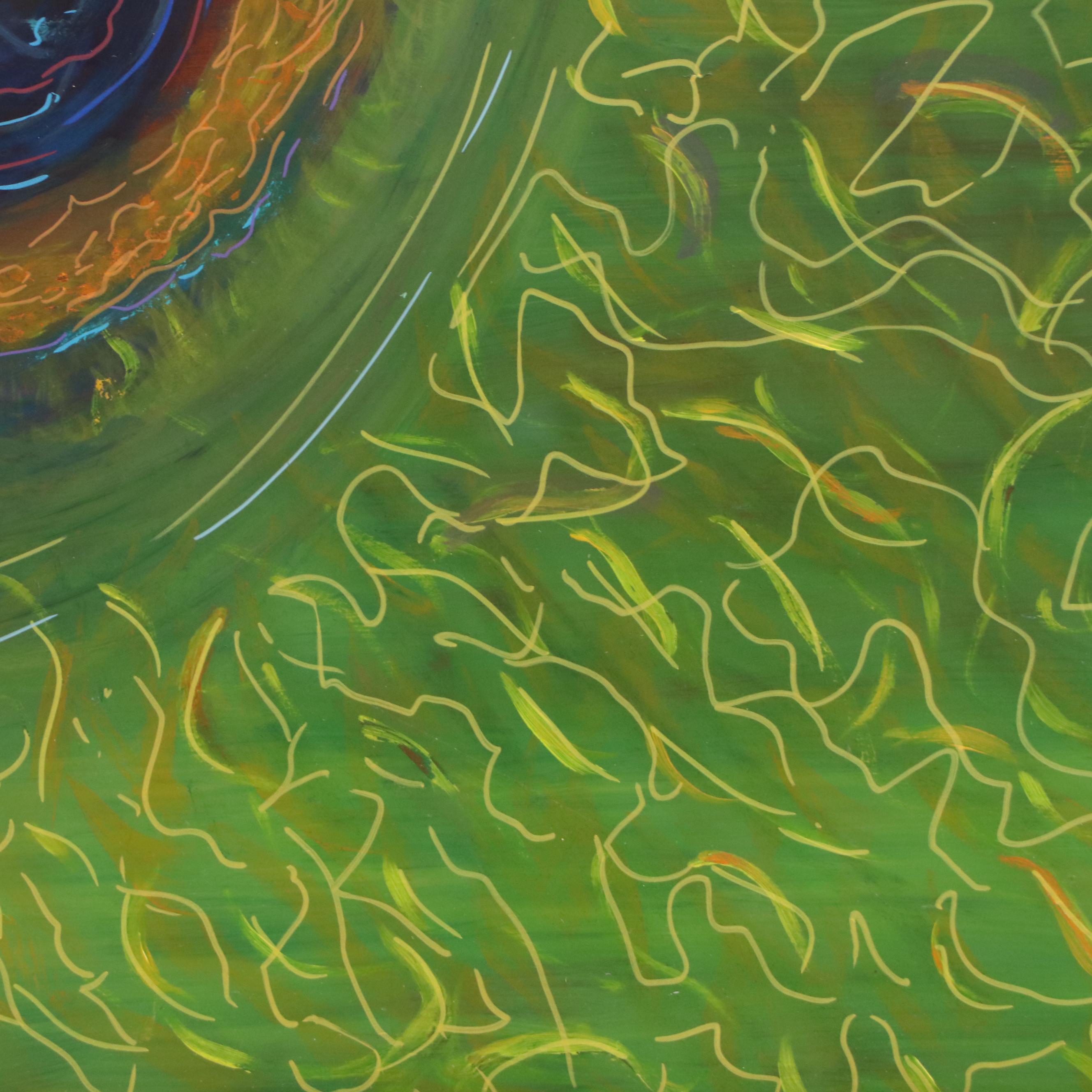 Gary E. Cornwell Abstract Mixed Media Painting "Mind's Eye," 2023