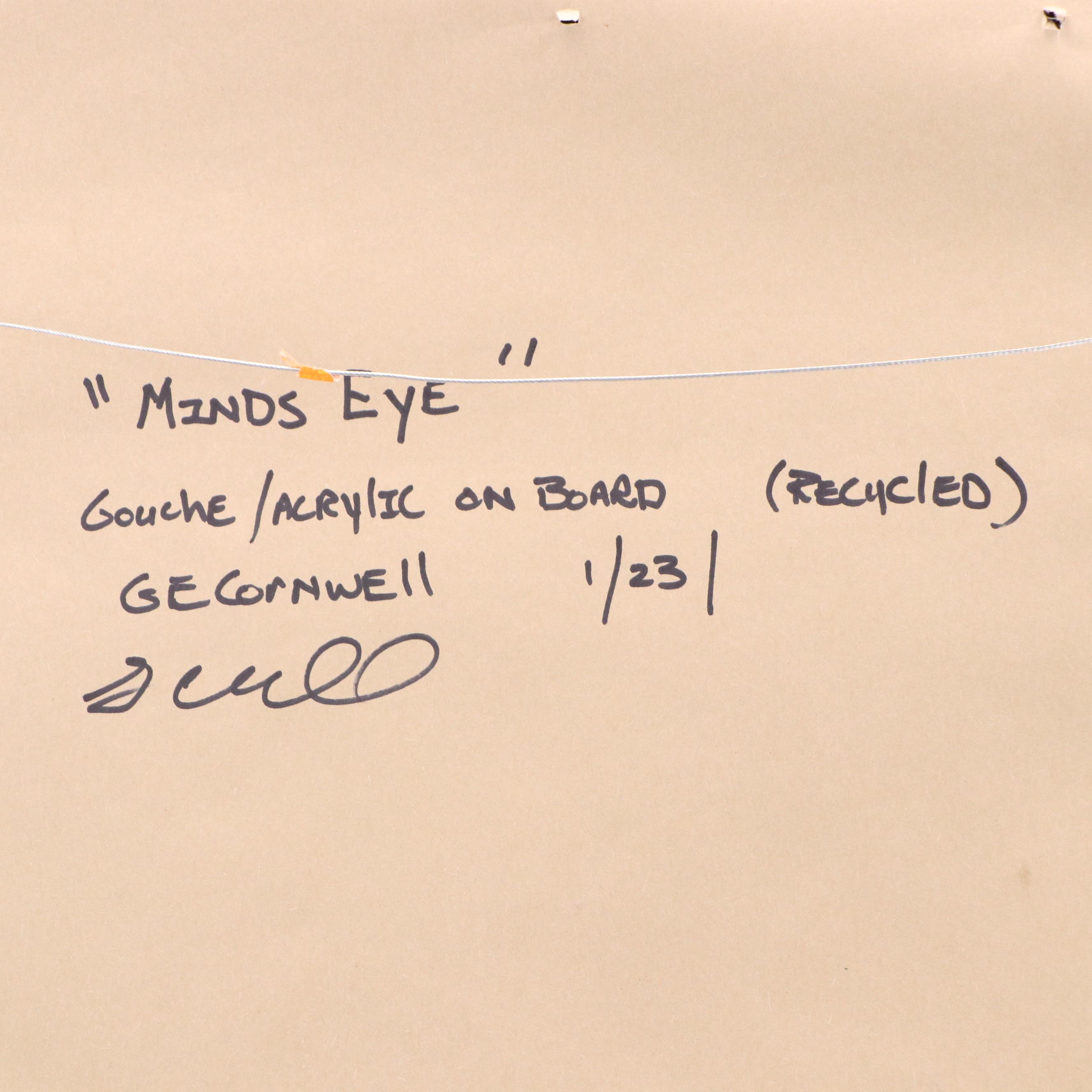 Gary E. Cornwell Abstract Mixed Media Painting "Mind's Eye," 2023