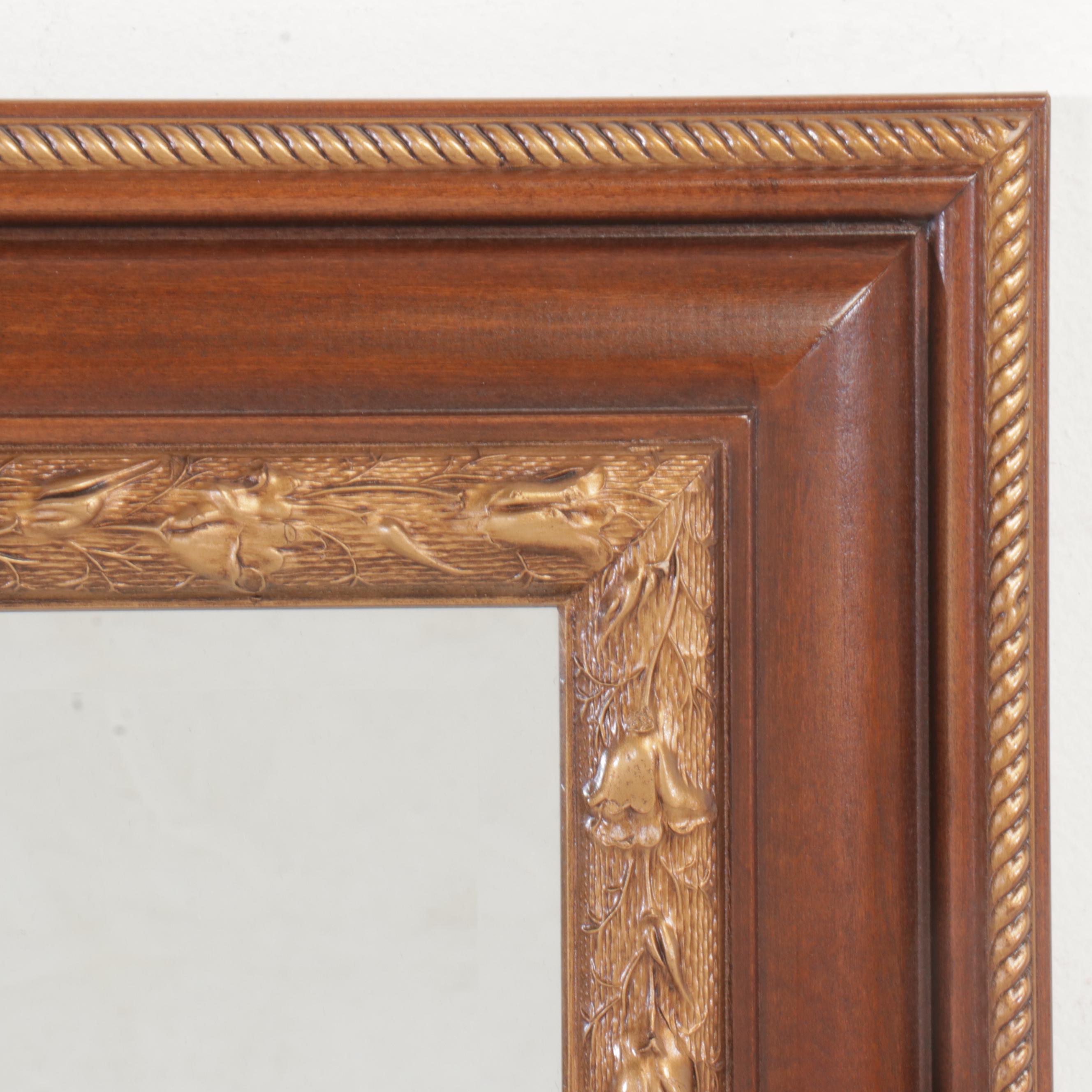 Art Nouveau Style Gilt Wood Frame Wall Mirror