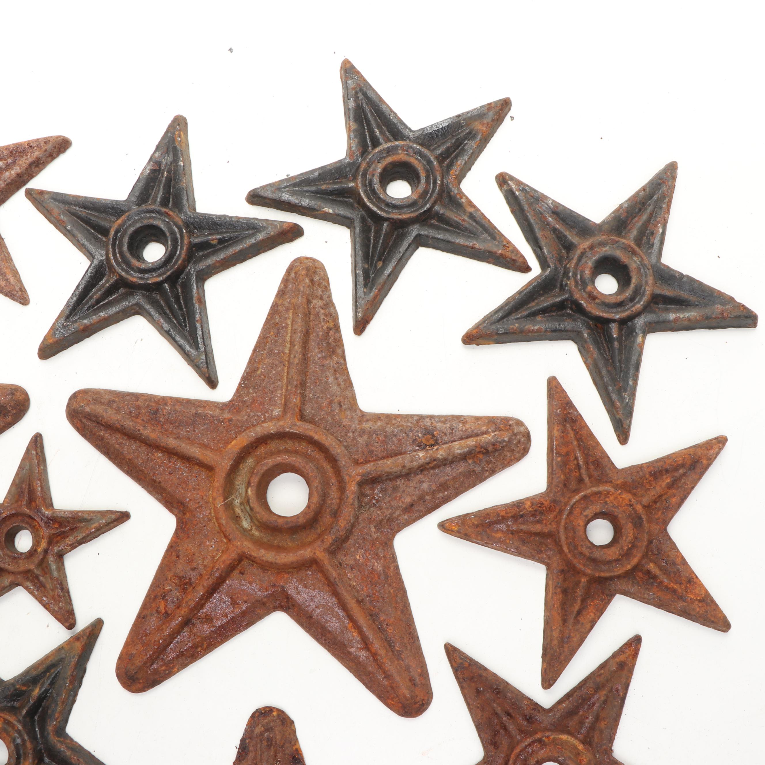 Cast Iron Star Building Plates Architectural Salvage