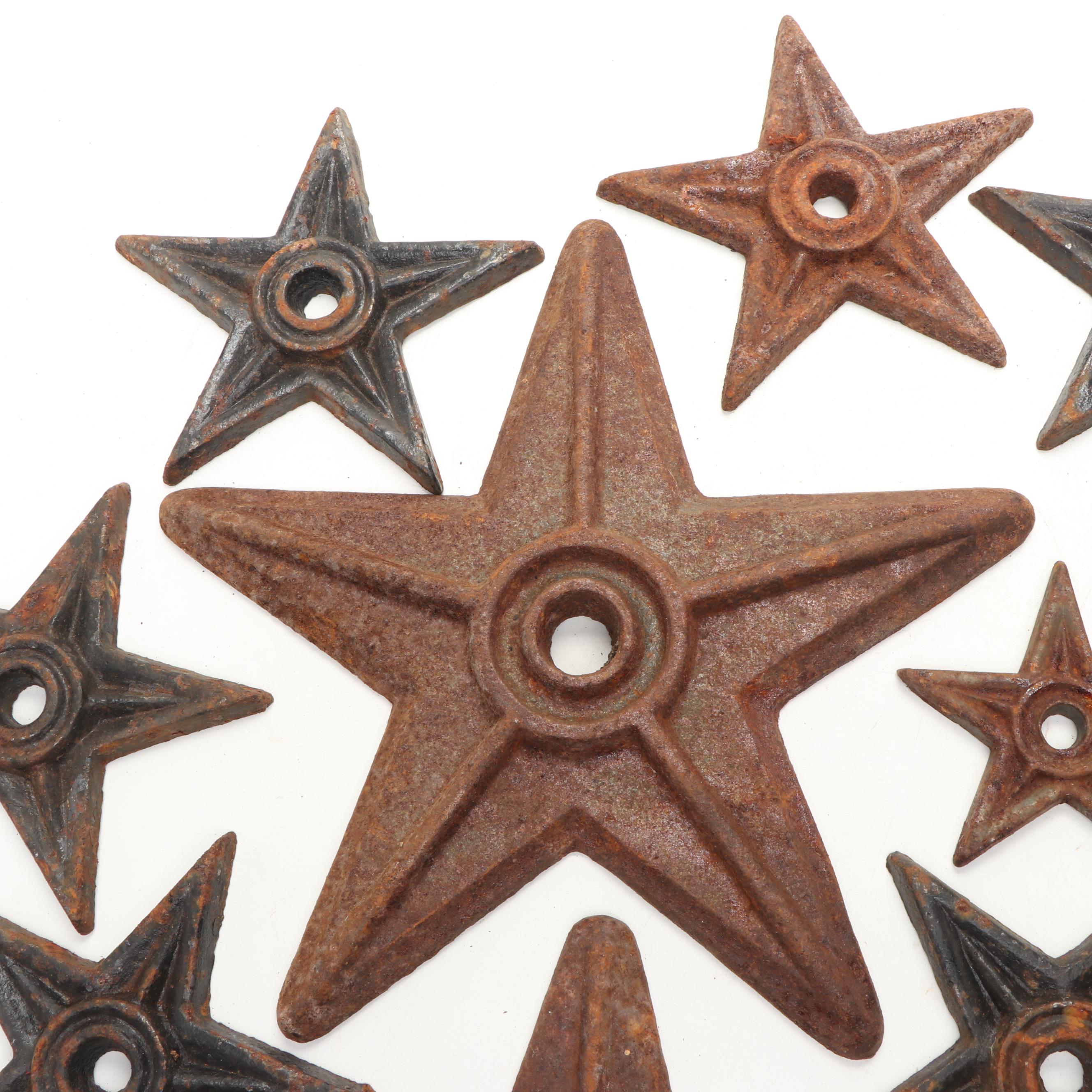 Cast Iron Star Building Plates Architectural Salvage