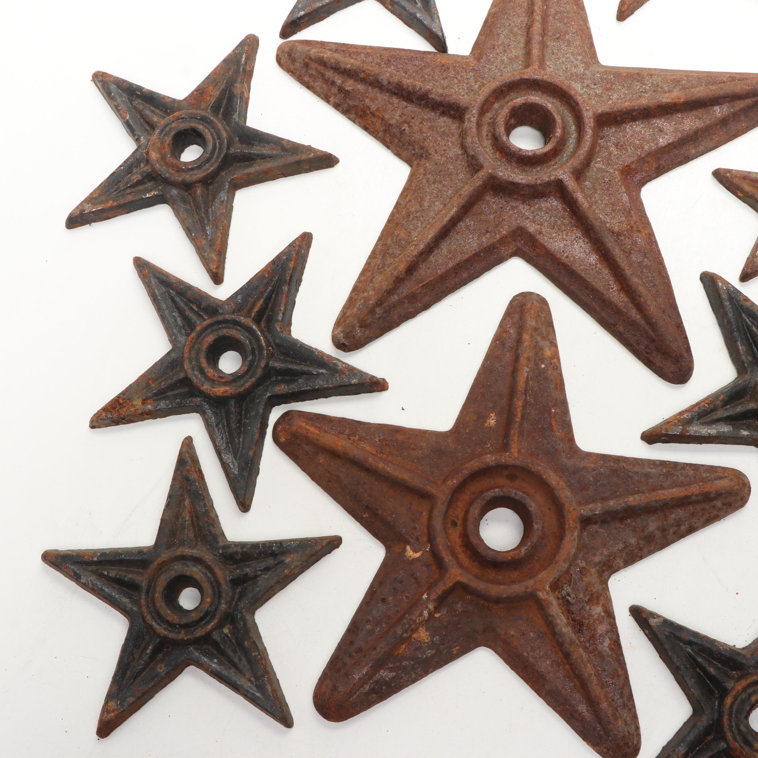 Cast Iron Star Building Plates Architectural Salvage