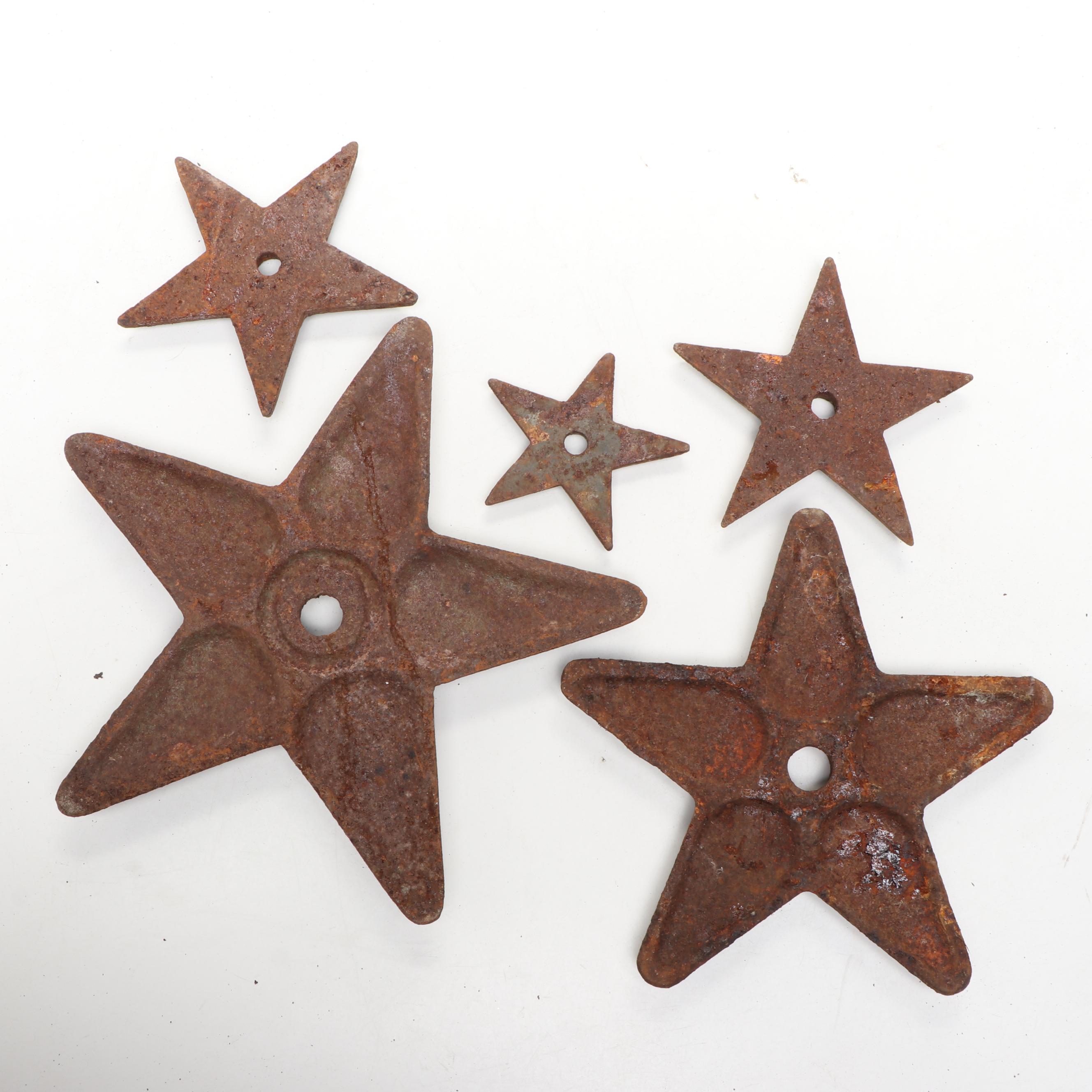 Cast Iron Star Building Plates Architectural Salvage