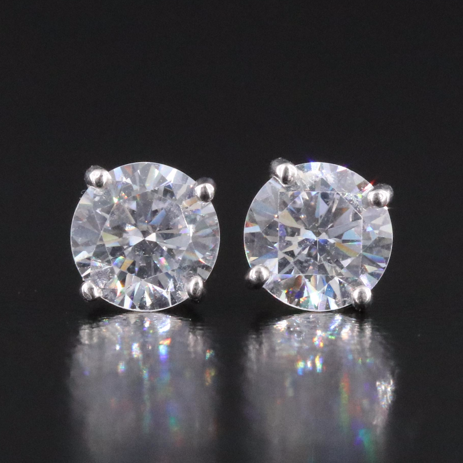 Sterling CZ Stud Earrings