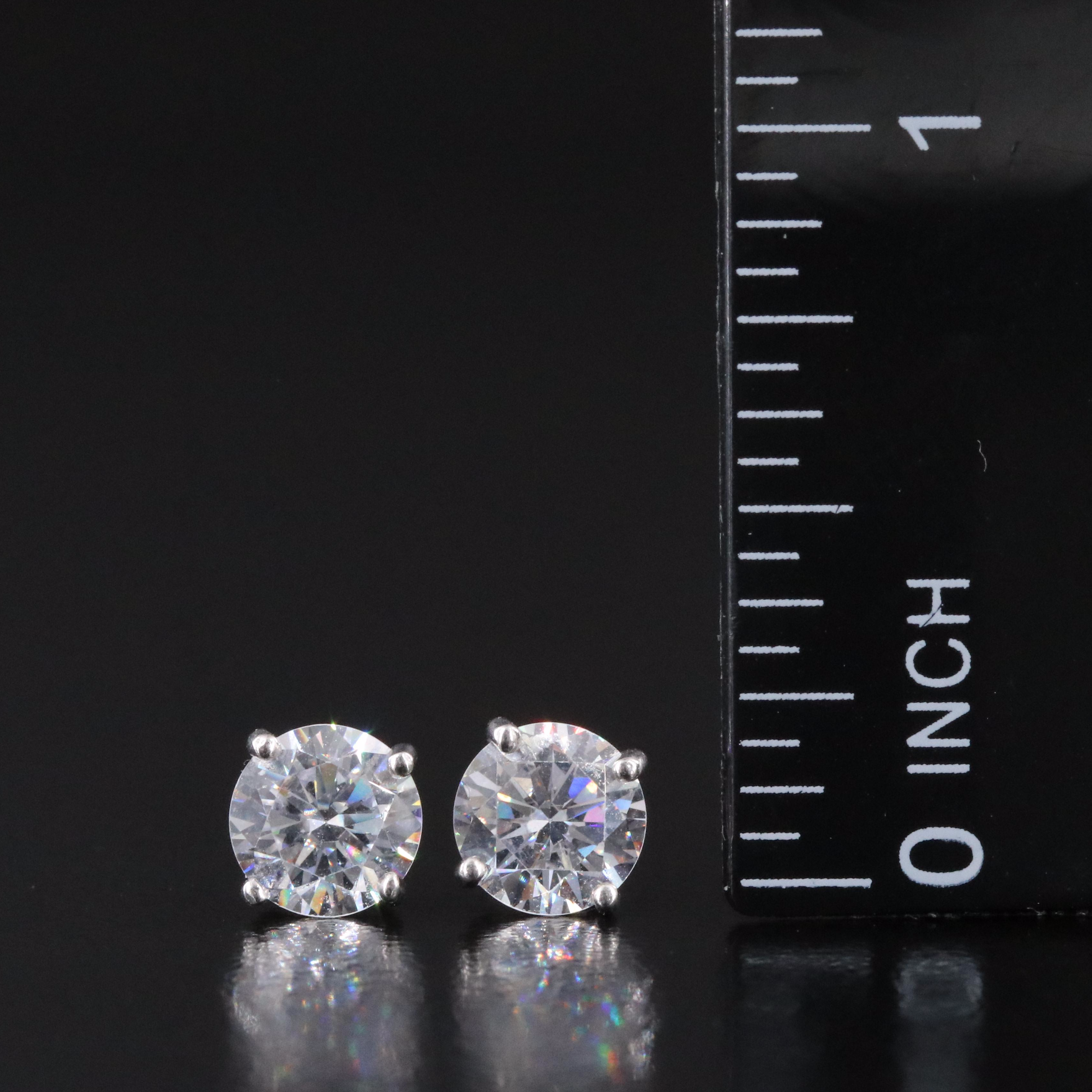 Sterling CZ Stud Earrings