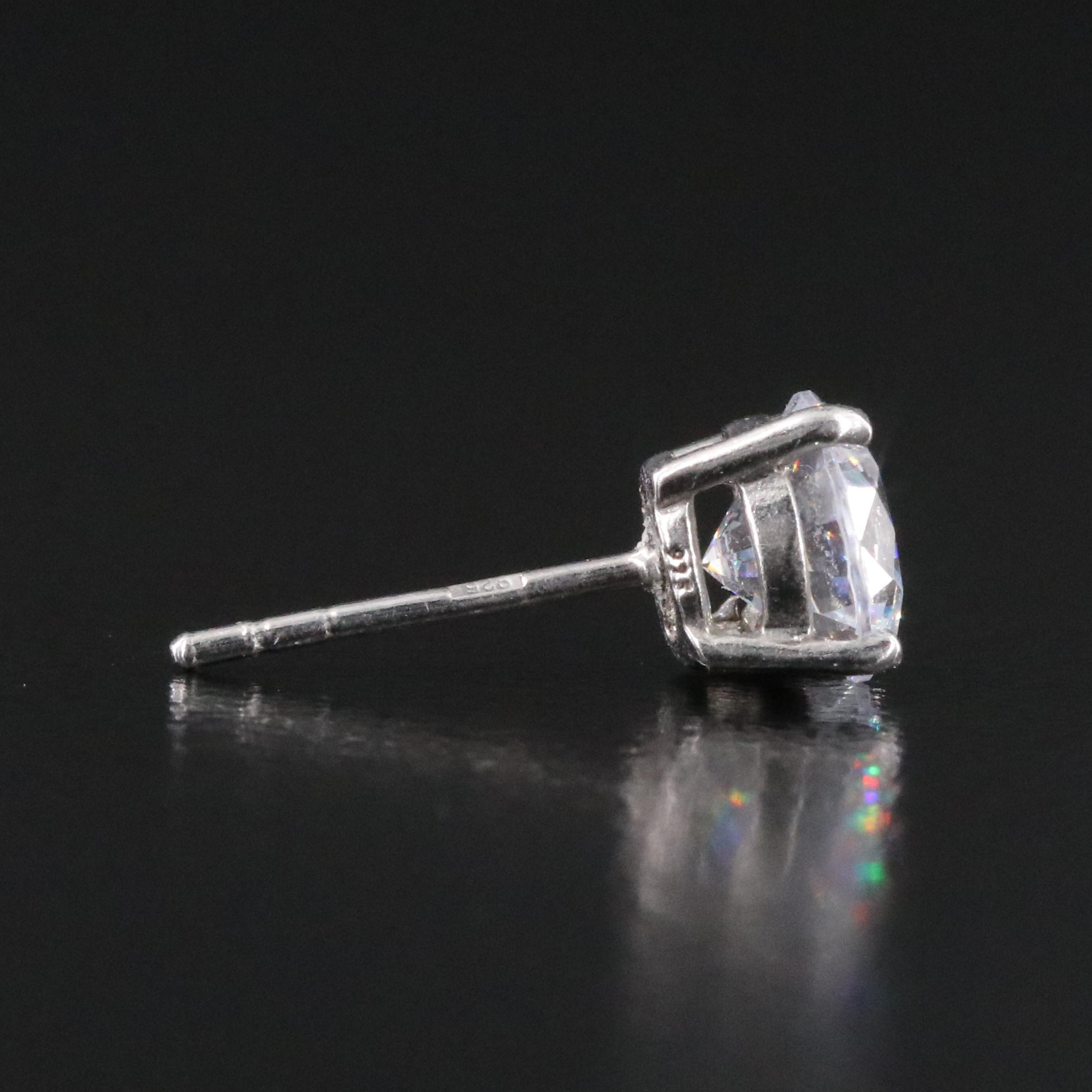 Sterling CZ Stud Earrings